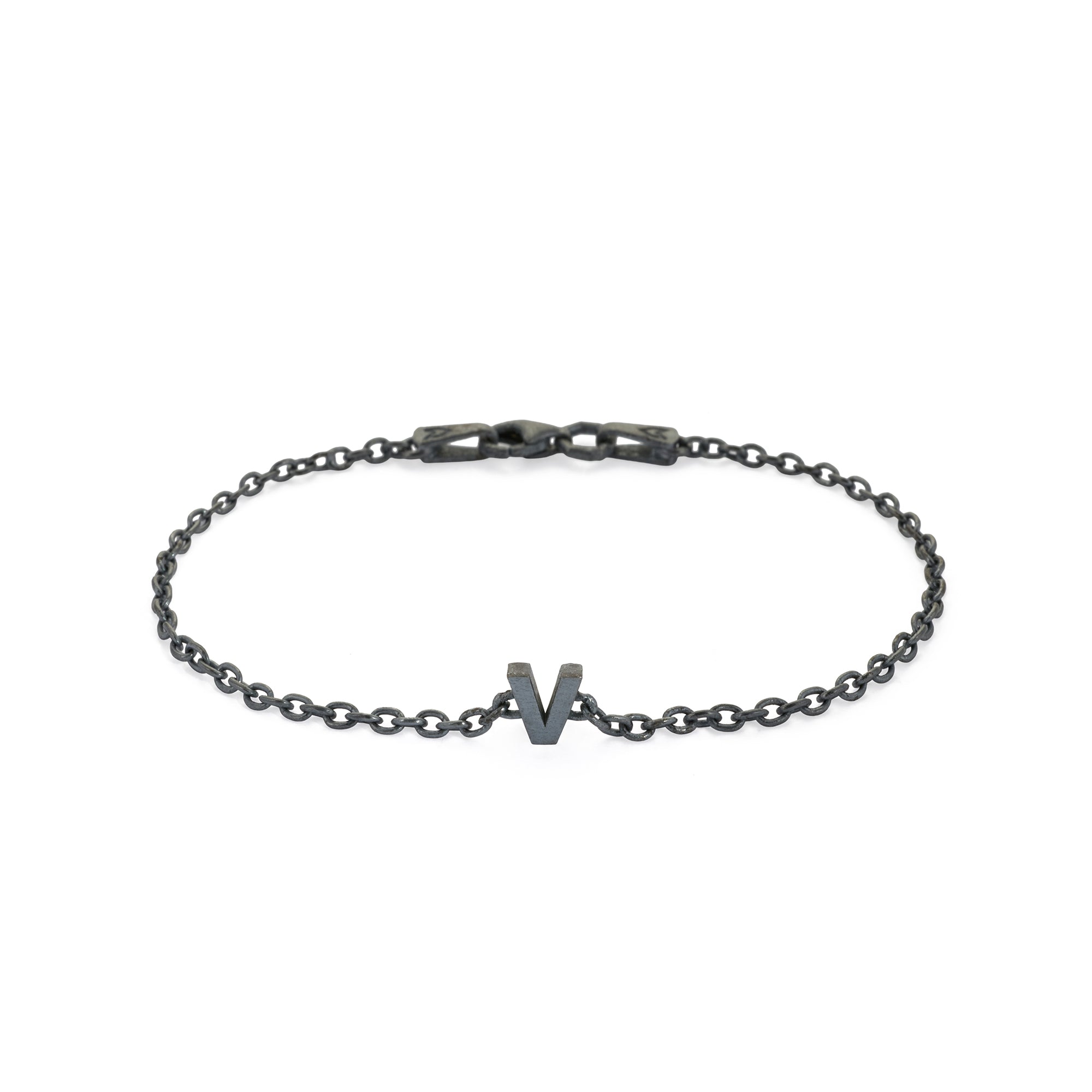 Alphabet Chain Bracelet in Oxide