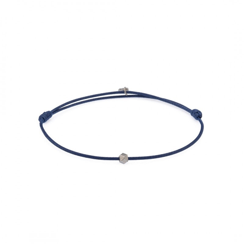 Navy Blue Chance Bracelet in Silver