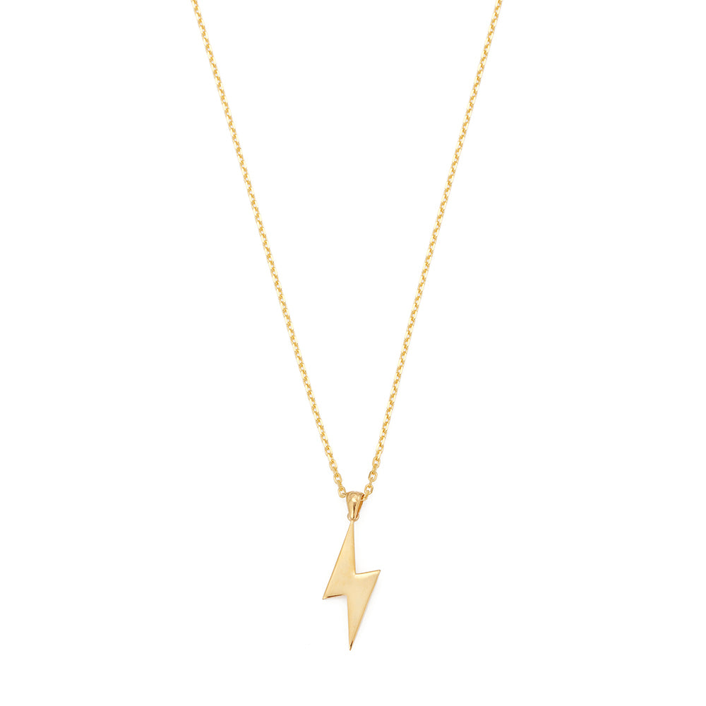 Basic Lightning Necklace in Yellow Gold