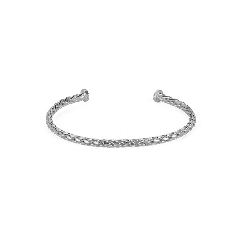 Chain Bangle in Silver