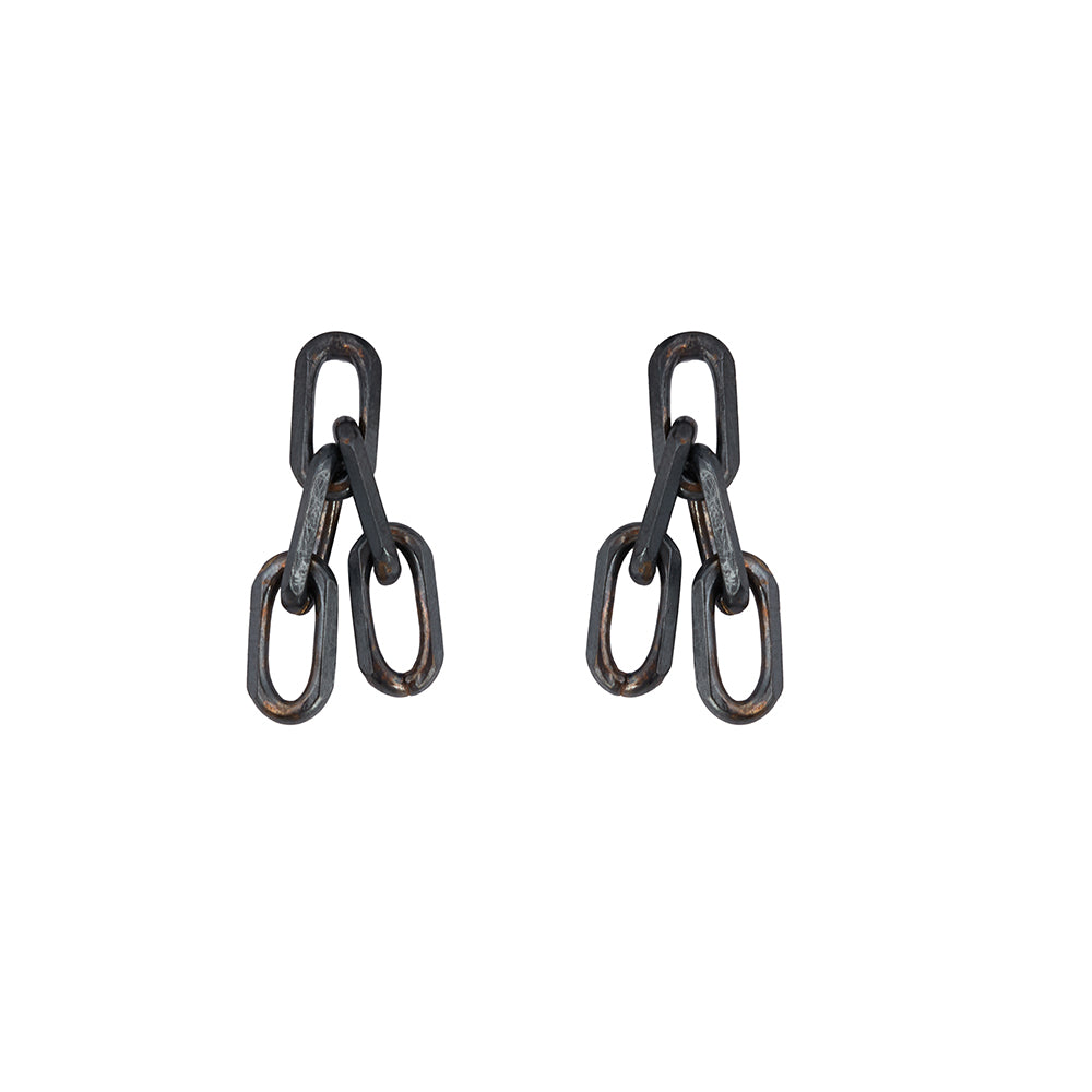 Double Forsa Chain Earring in Oxide
