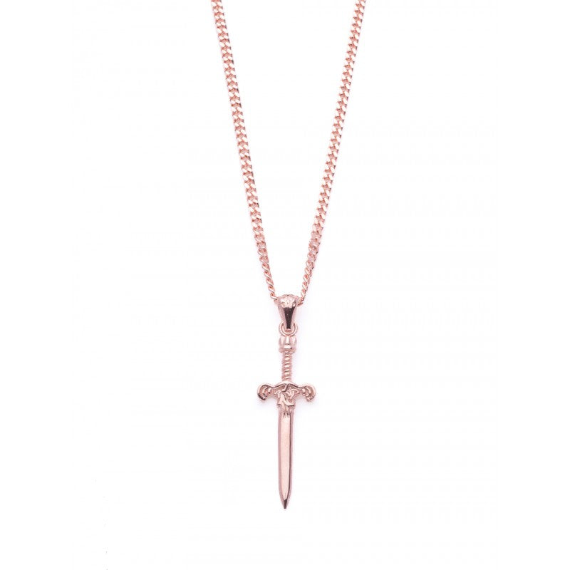 Sword Necklace in Rose Gold