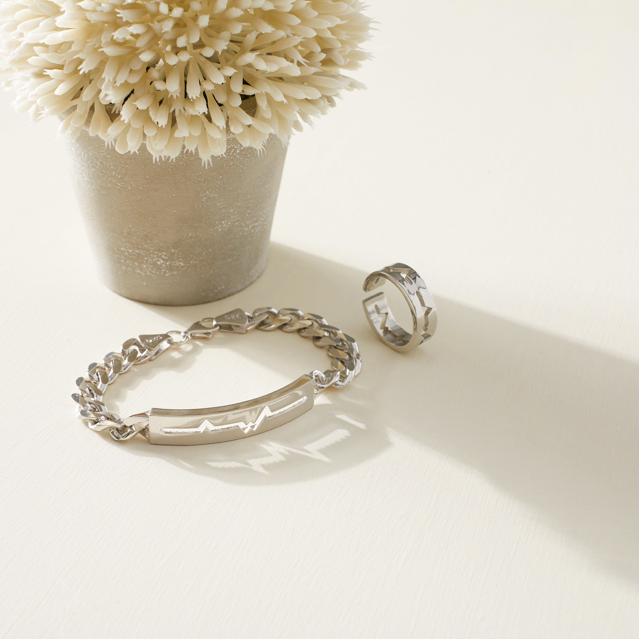 Pulse Ring in Silver