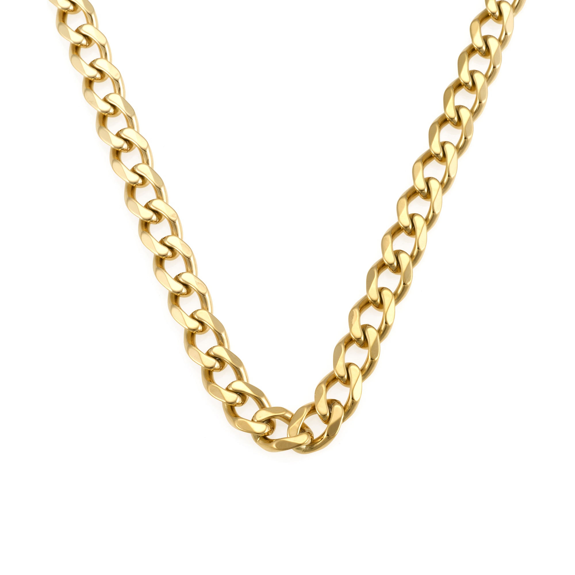Curb Chain Necklace in Gold