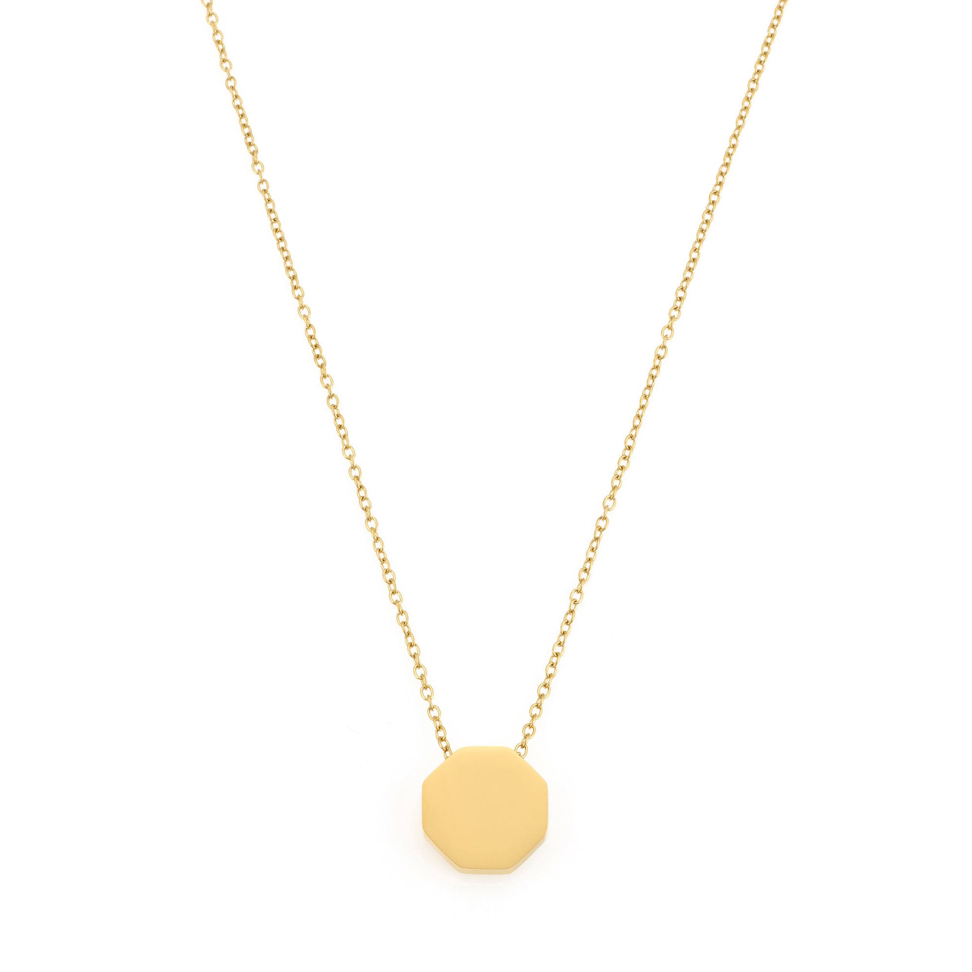 Full Octagon Necklace in Gold