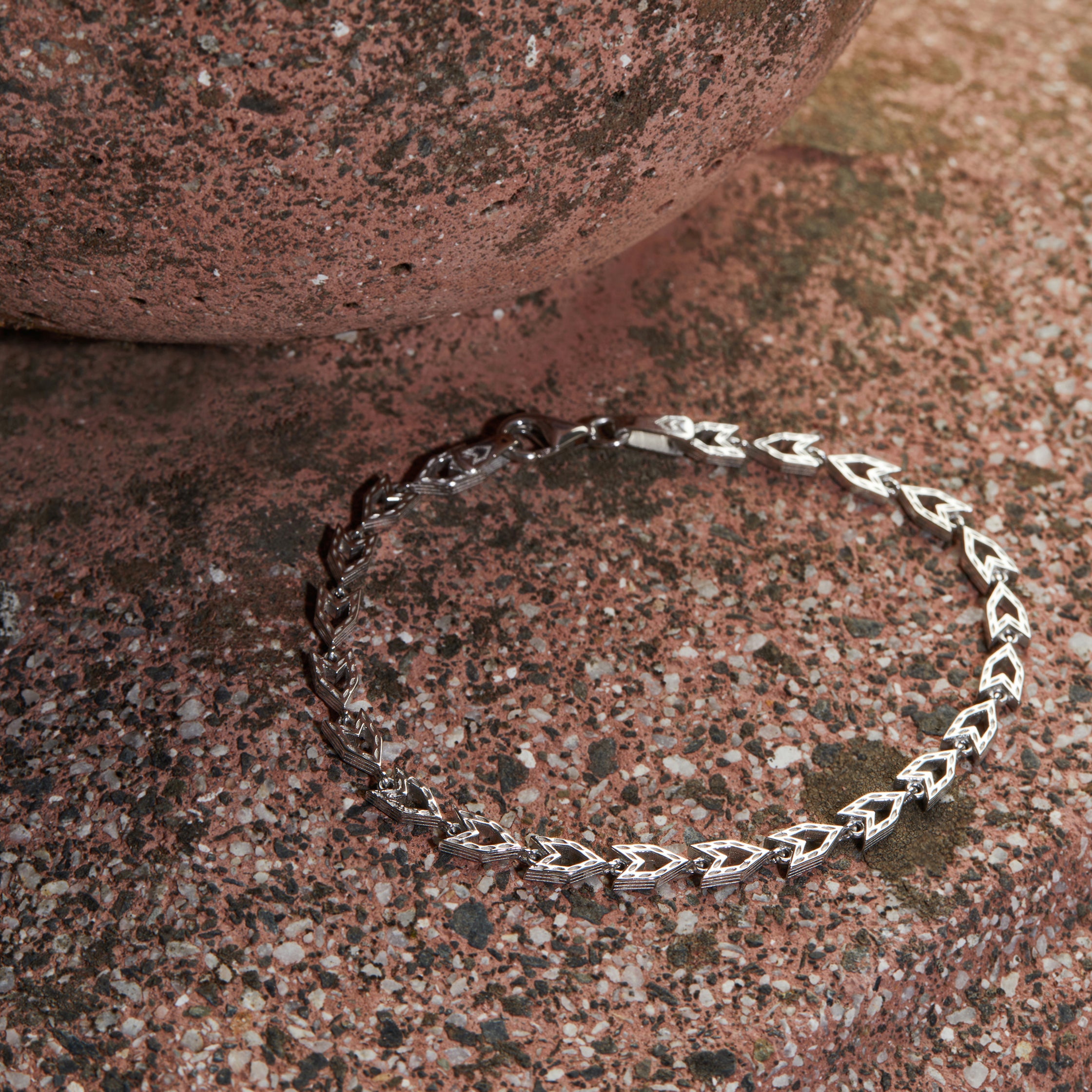 Octagonal Chain Bracelet in Silver