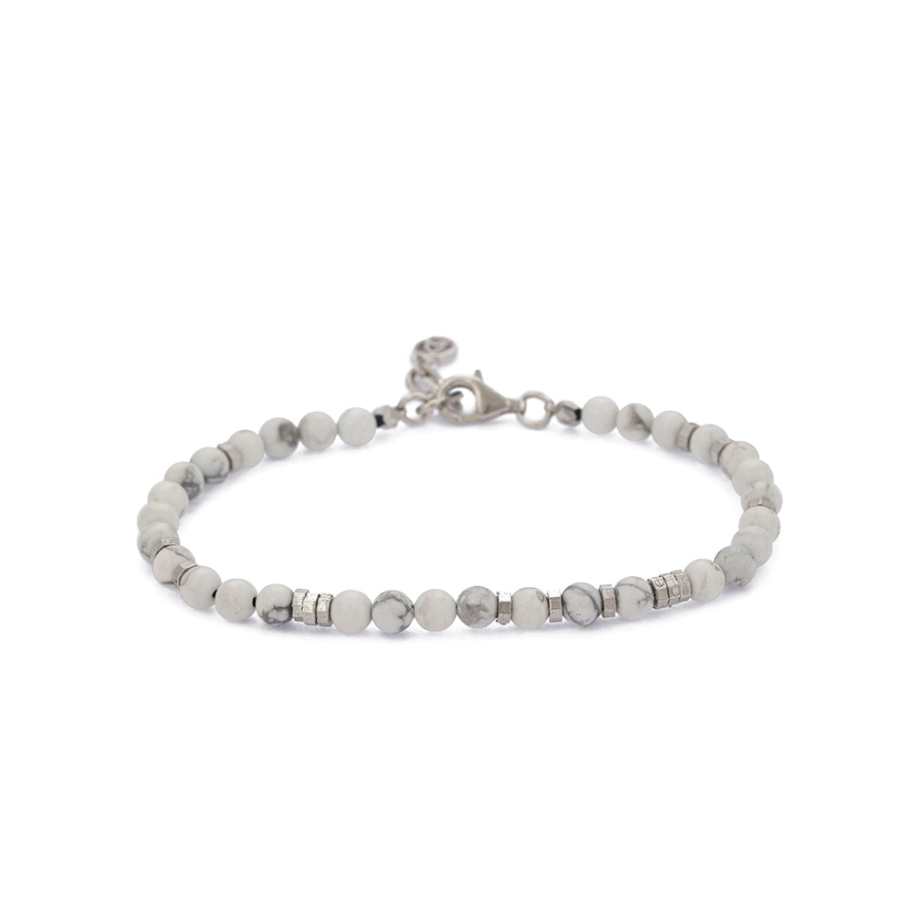 Howlite Bracelet in Silver