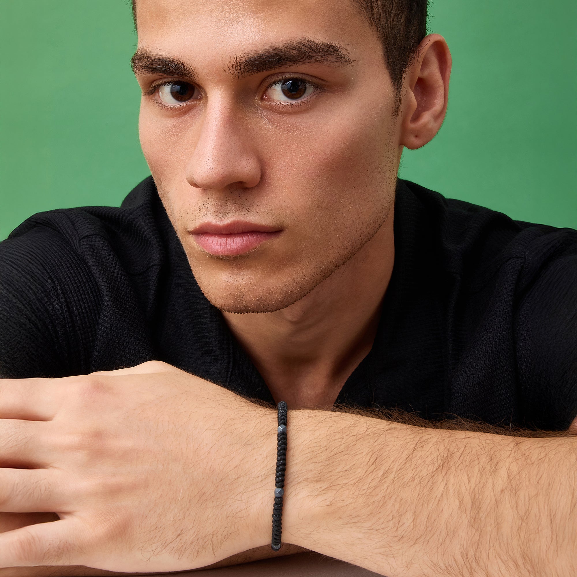 Black Snake Knot Bracelet in Oxide