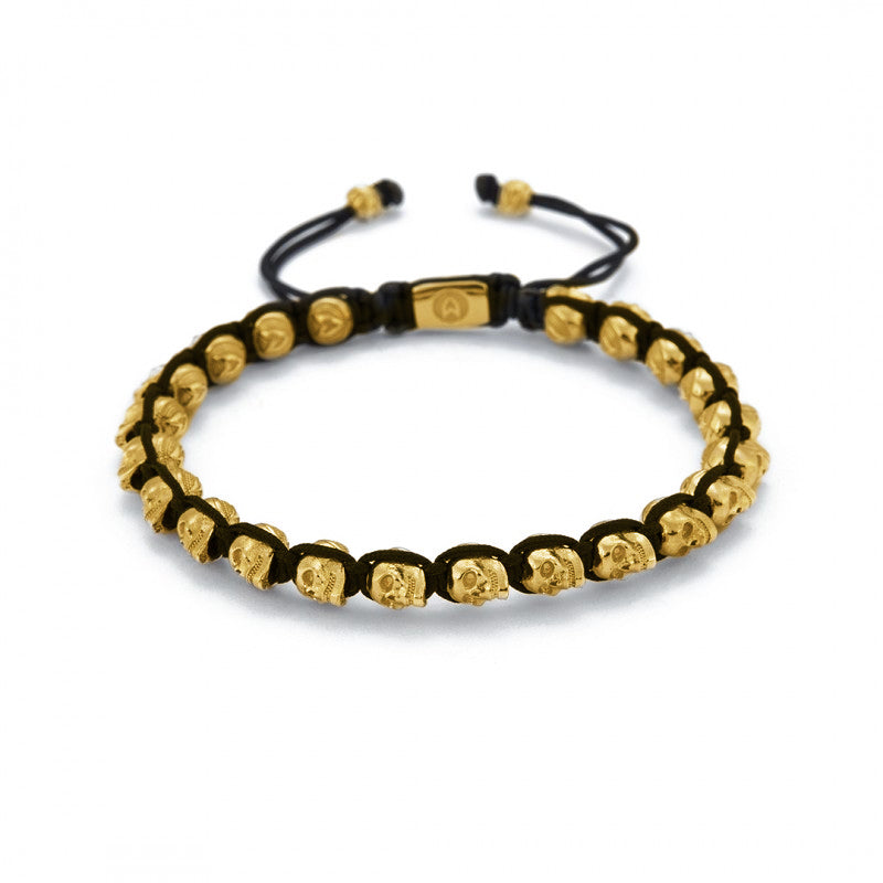 Skulls Shambala Bracelet in Gold