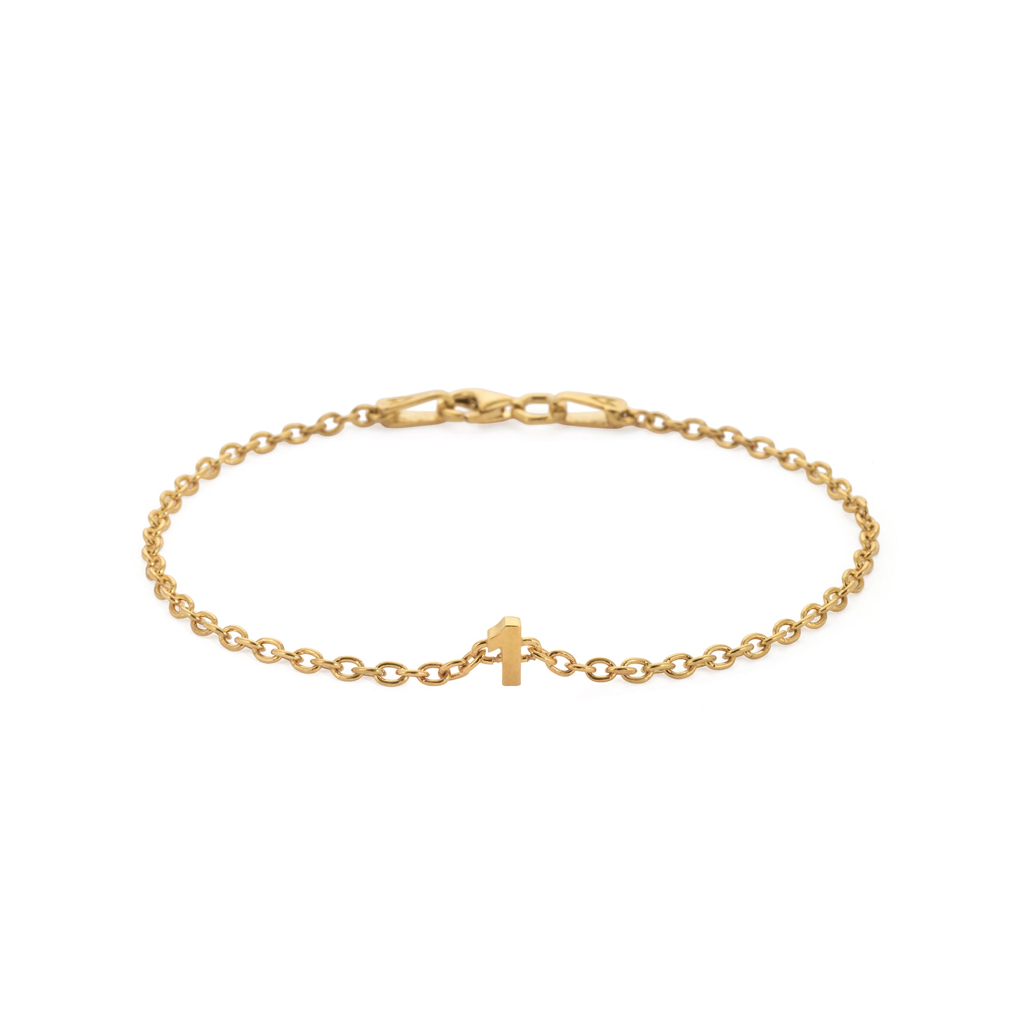 Numeric Chain Bracelet in Gold