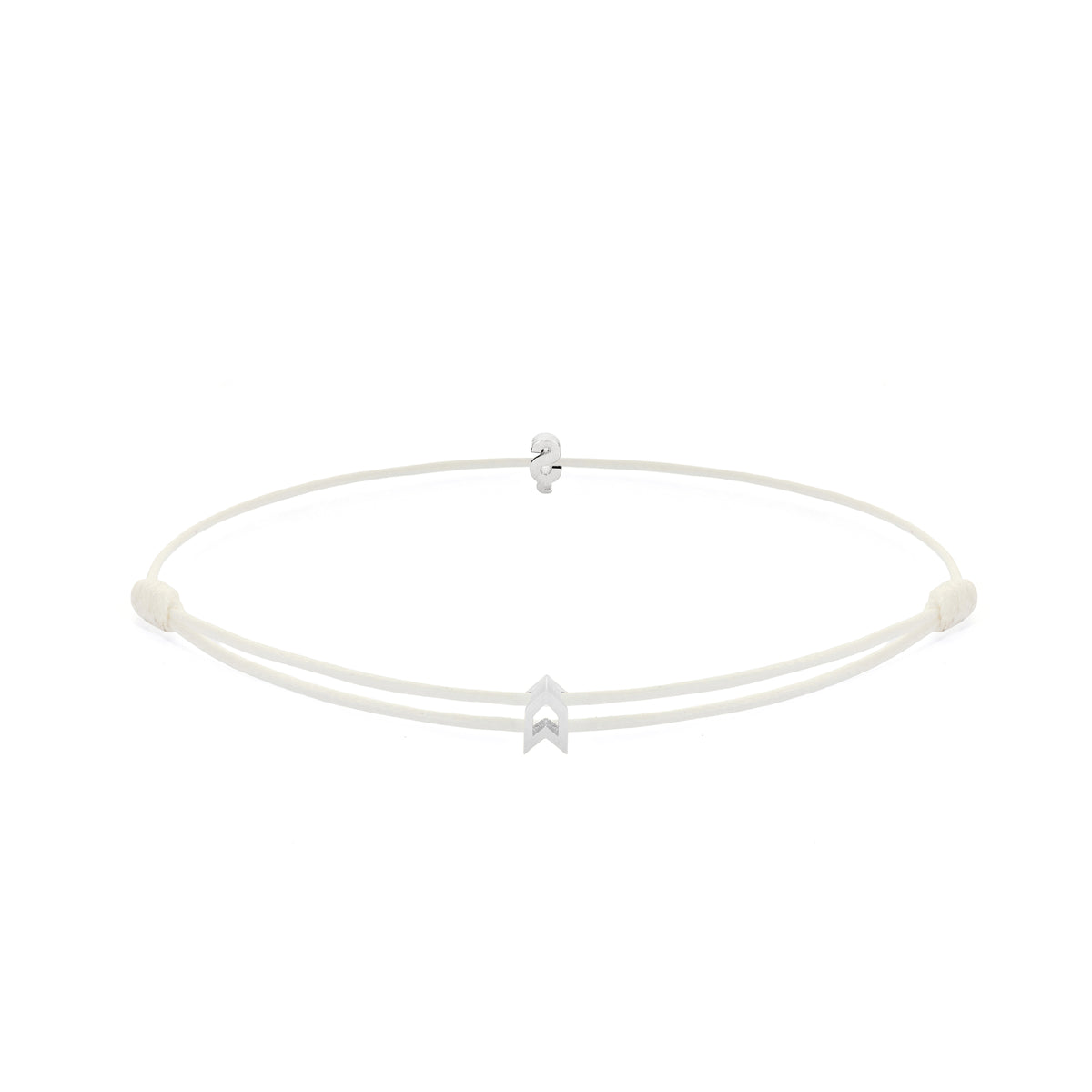 Alphabet White Chance Bracelet in Silver