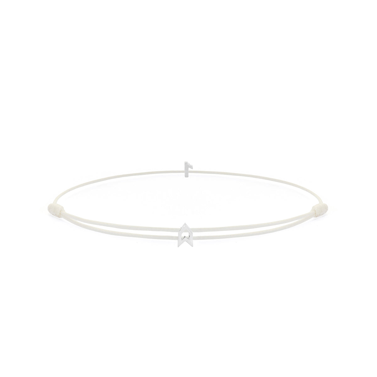Numeric White Chance Bracelet in Silver