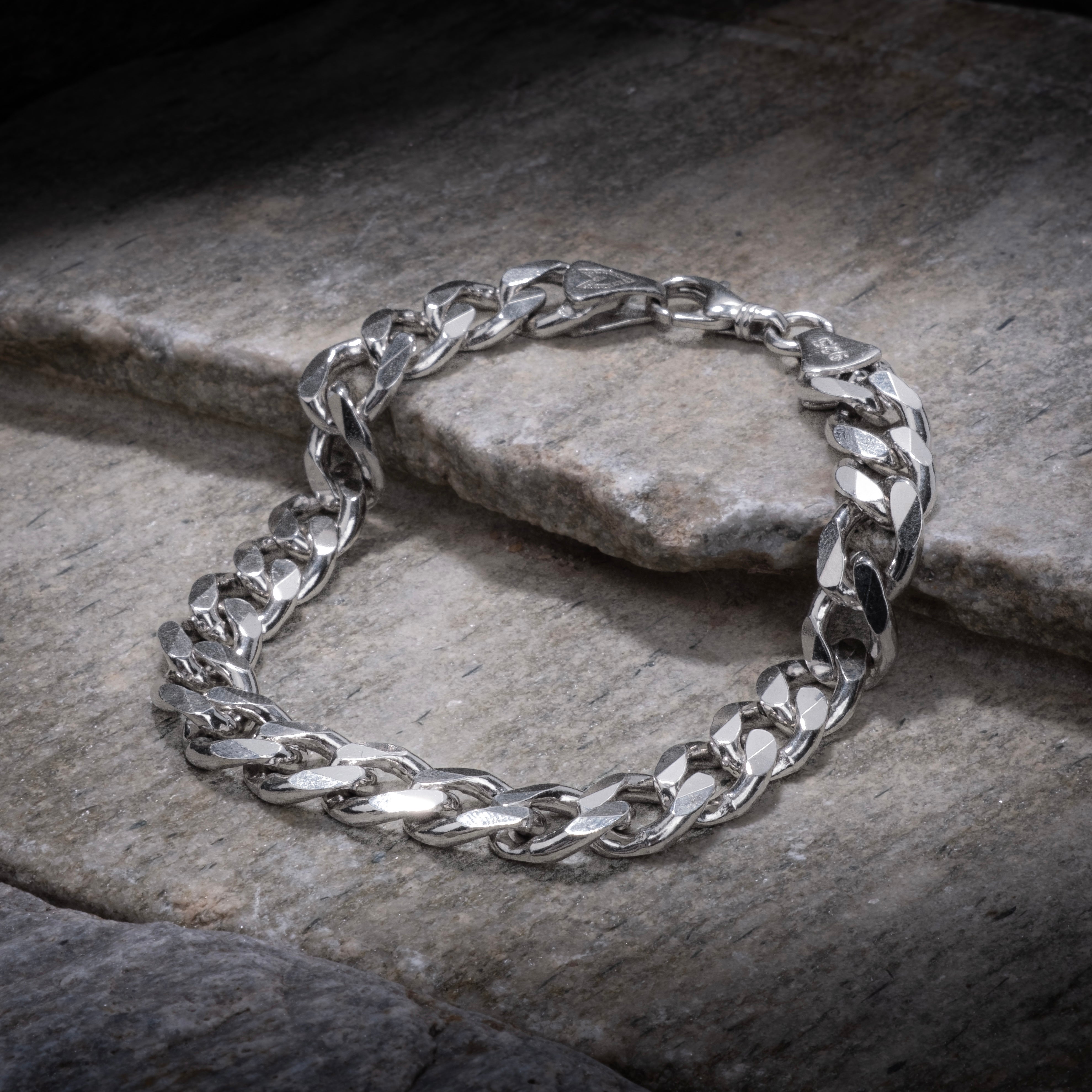 Curb Chain Bracelet in Silver