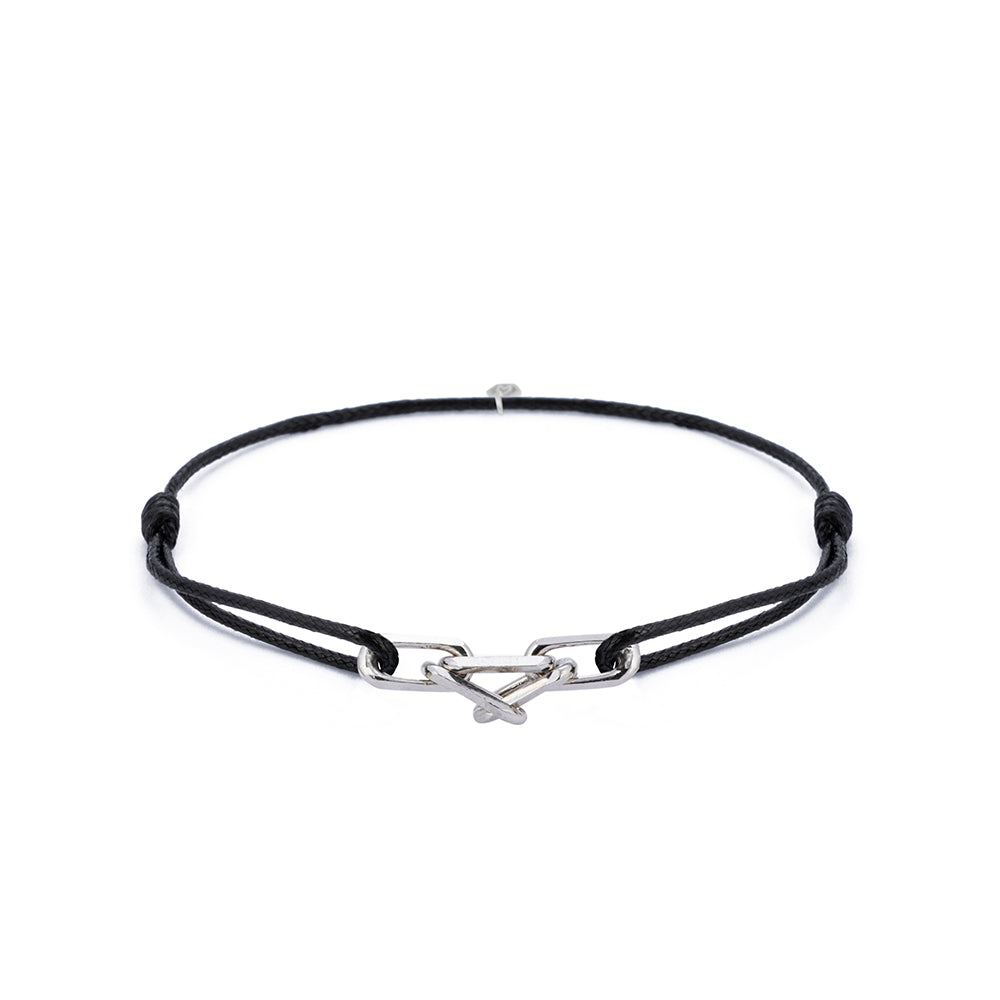 Double Forsa String Bracelet in Silver