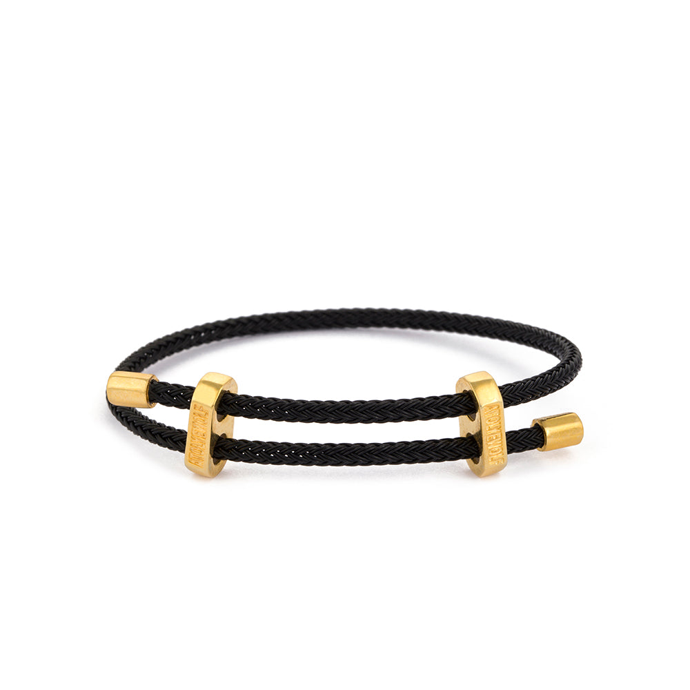 Black Luxury Bracelet in Yellow Gold