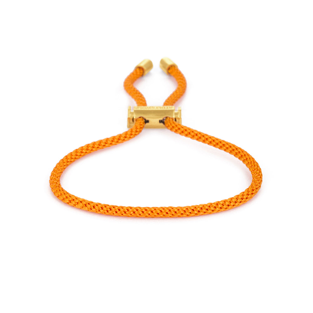 Orange Lace Bracelet in Gold