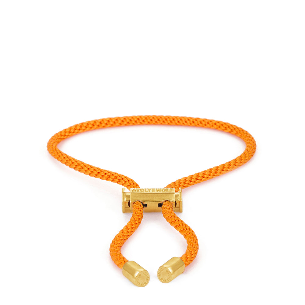 Orange Lace Bracelet in Gold