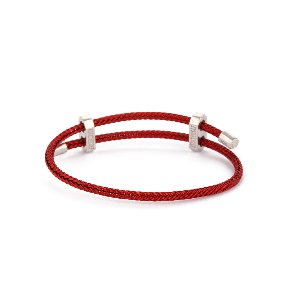 Red Luxury Bracelet in Silver