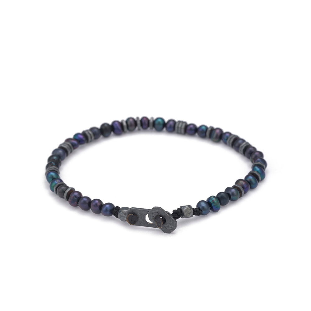 Black Pearl Bracelet in Oxide