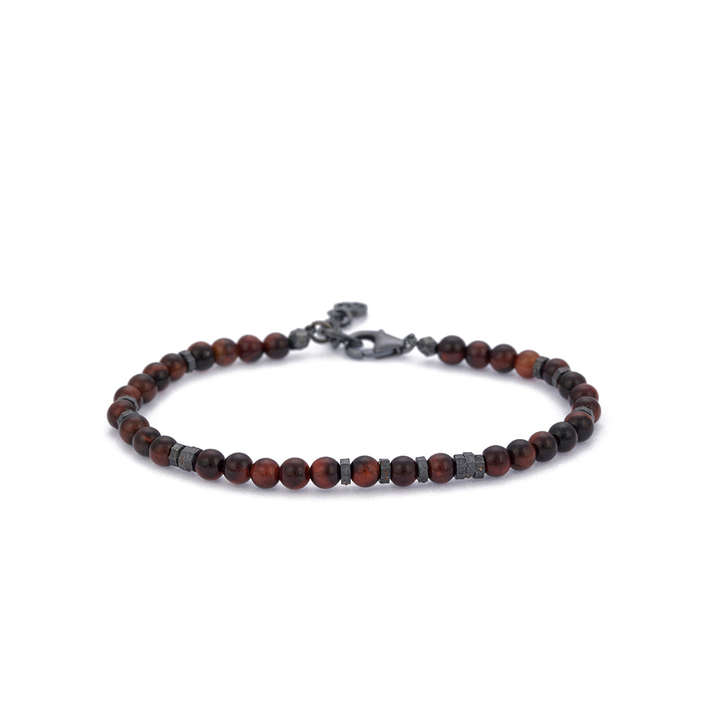 Red Tiger Eye Bracelet in Oxide