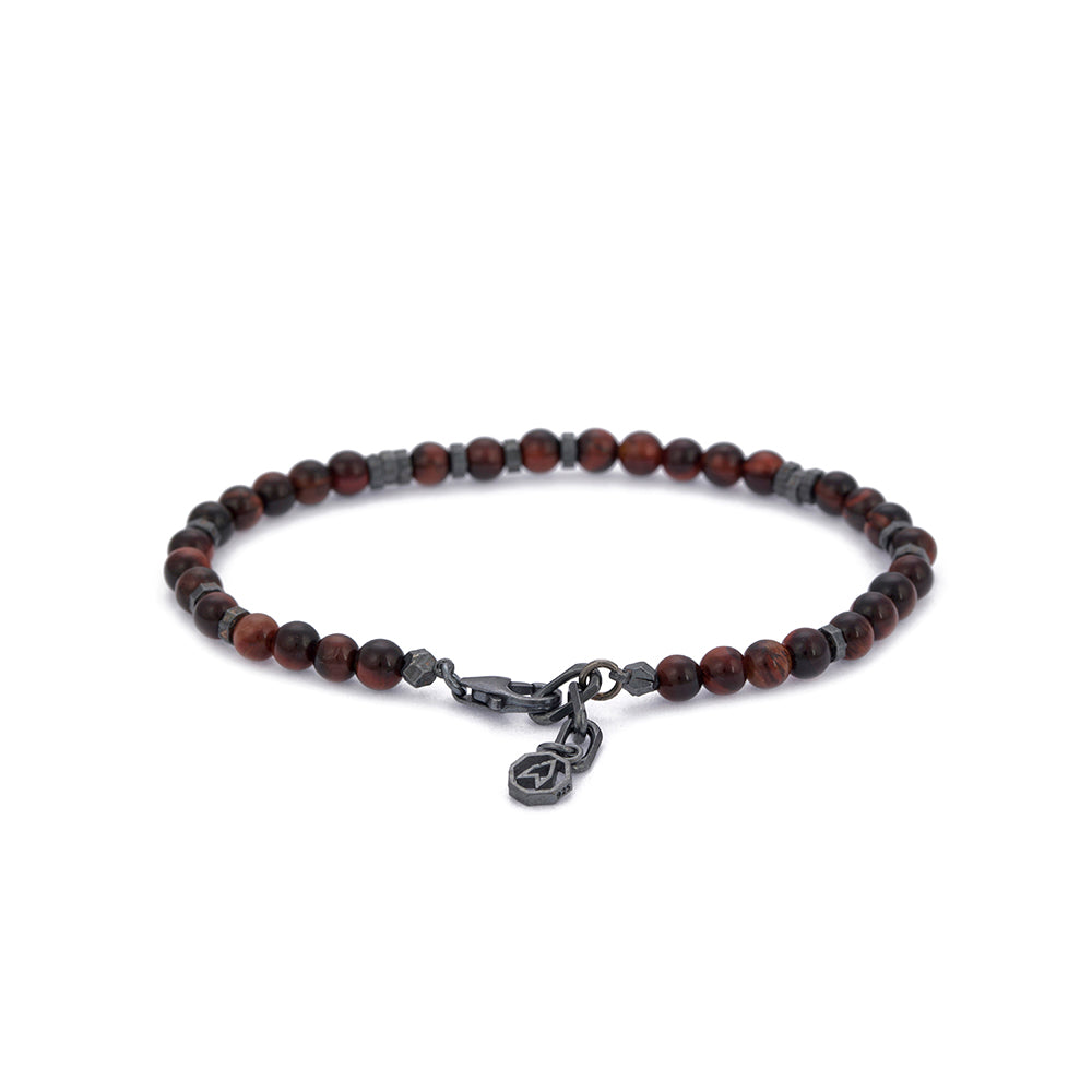 Red Tiger Eye Bracelet in Oxide