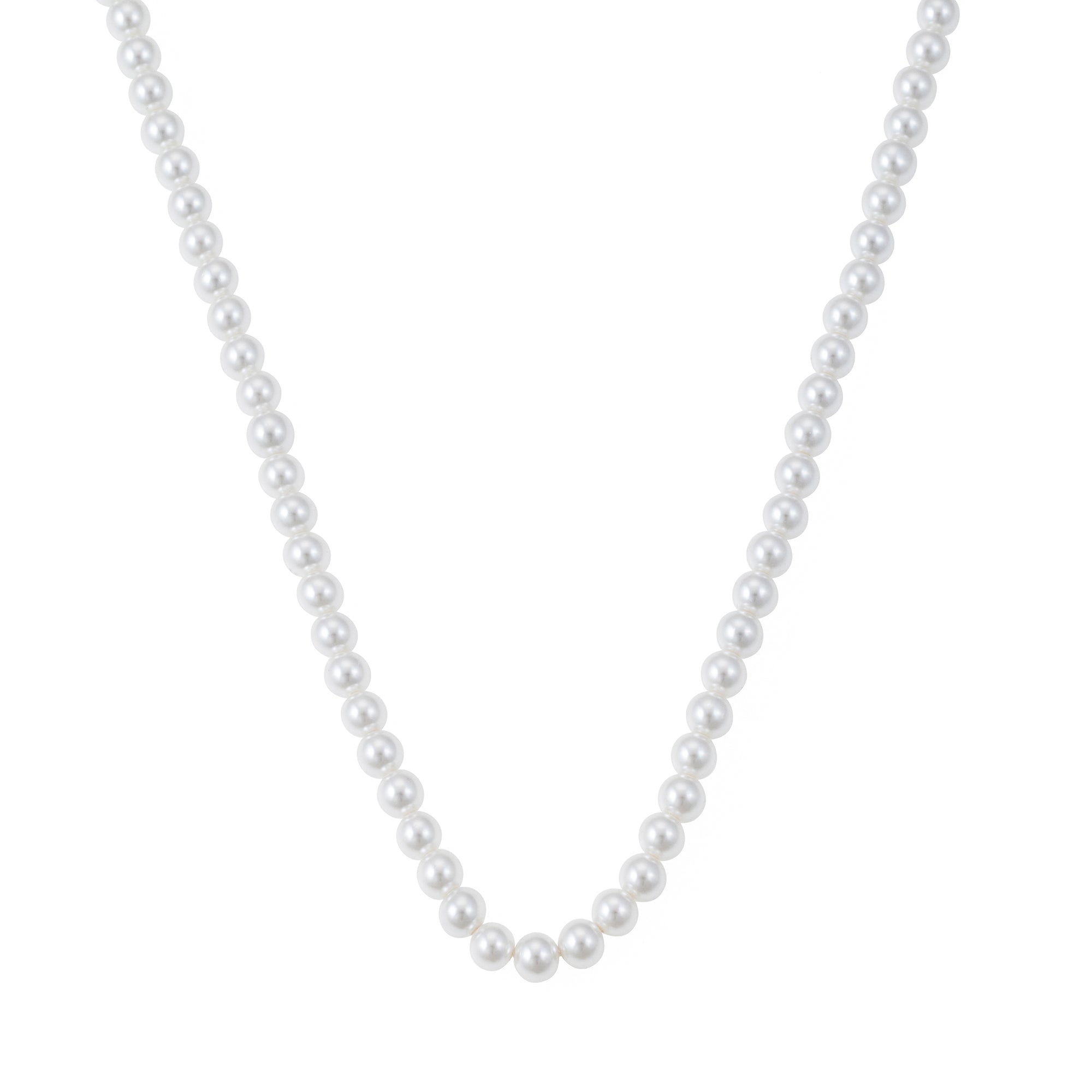 Thick White Pearl Necklace