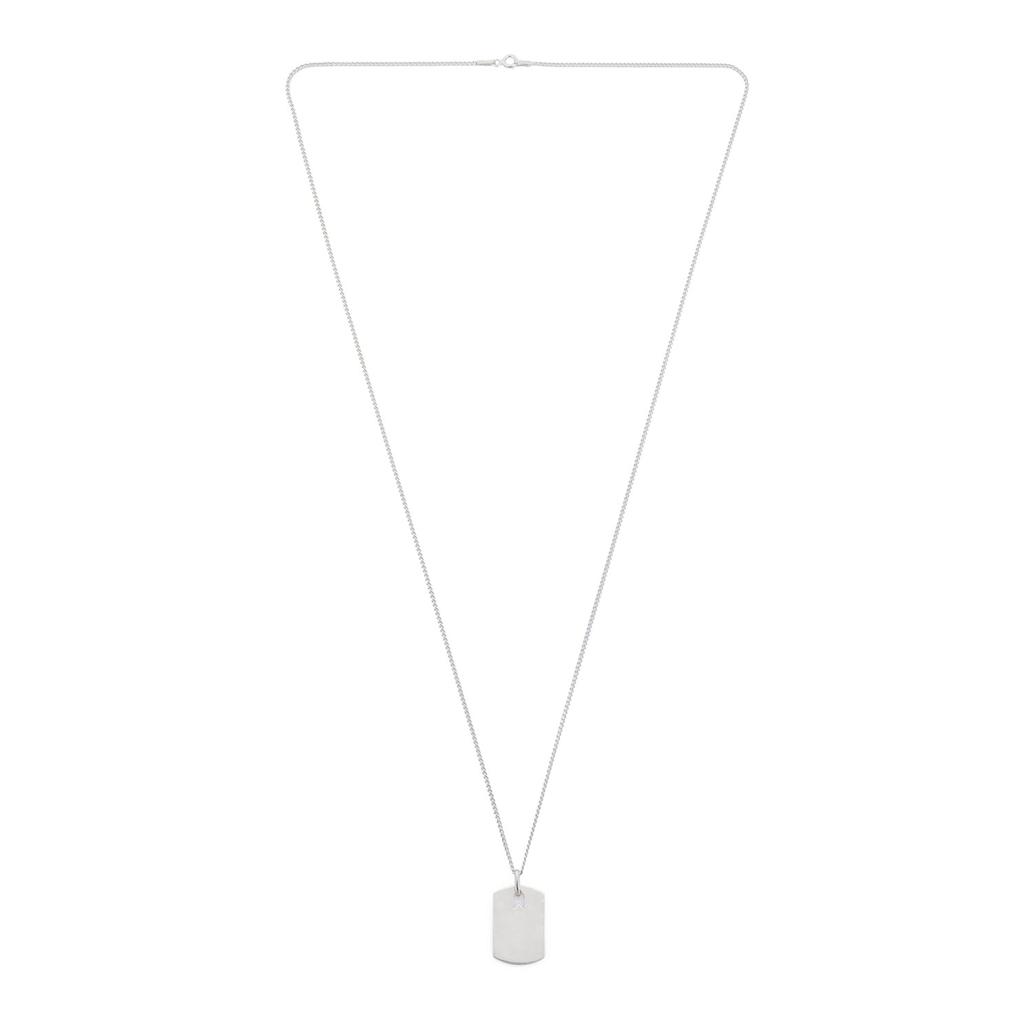 Big Plate Necklace in Silver