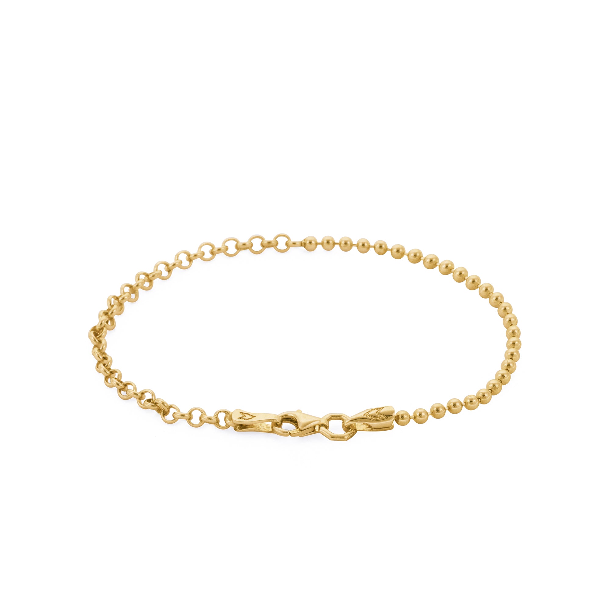 Ball Rolo Bracelet in Silver