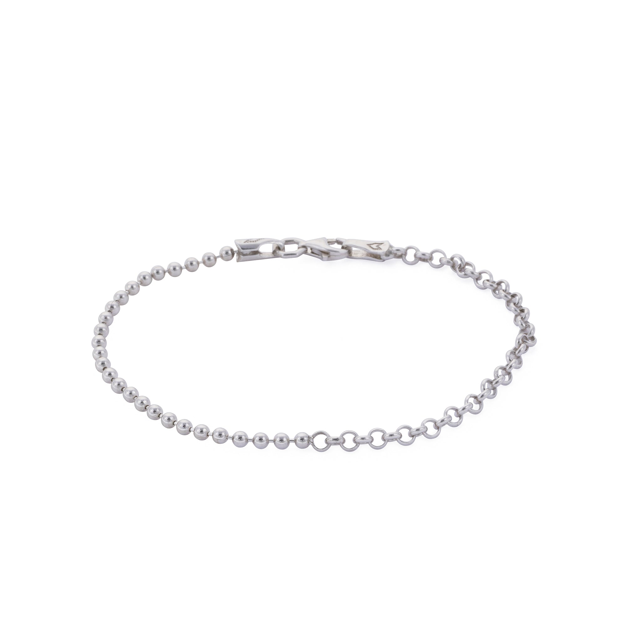 Ball Rolo Bracelet in Silver