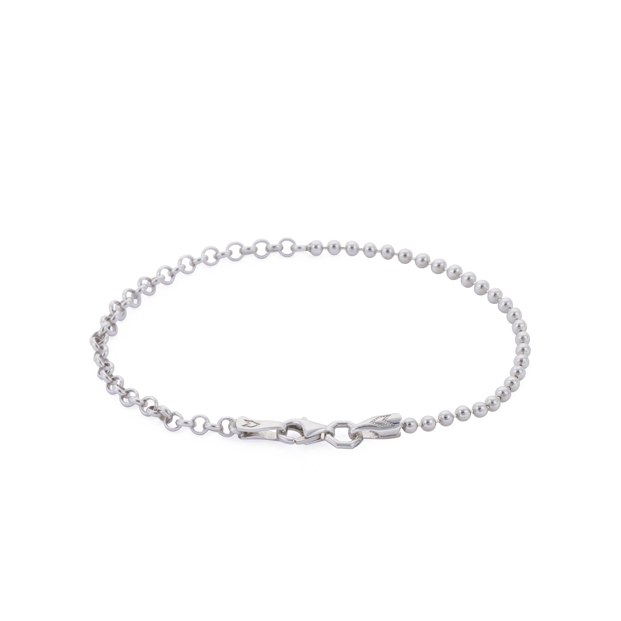 Ball Rolo Bracelet in Silver