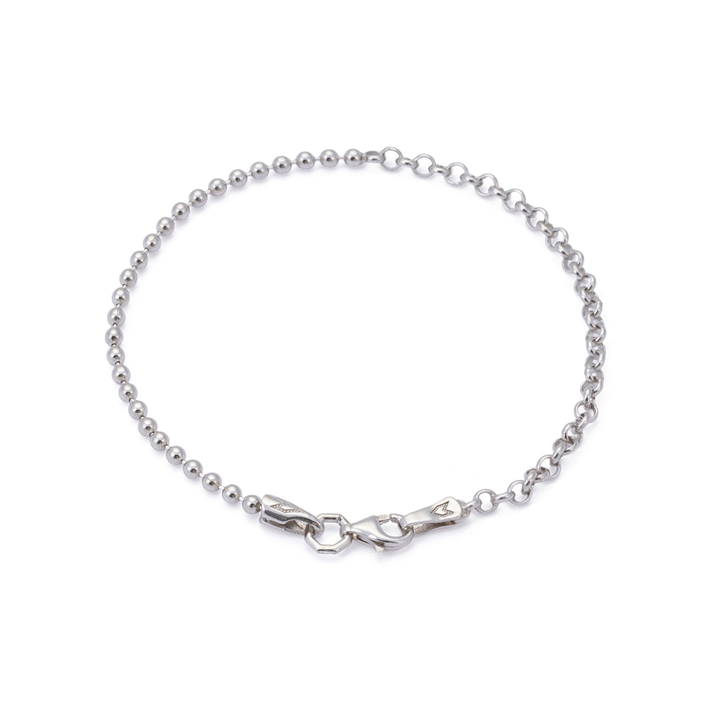 Ball Rolo Bracelet in Silver