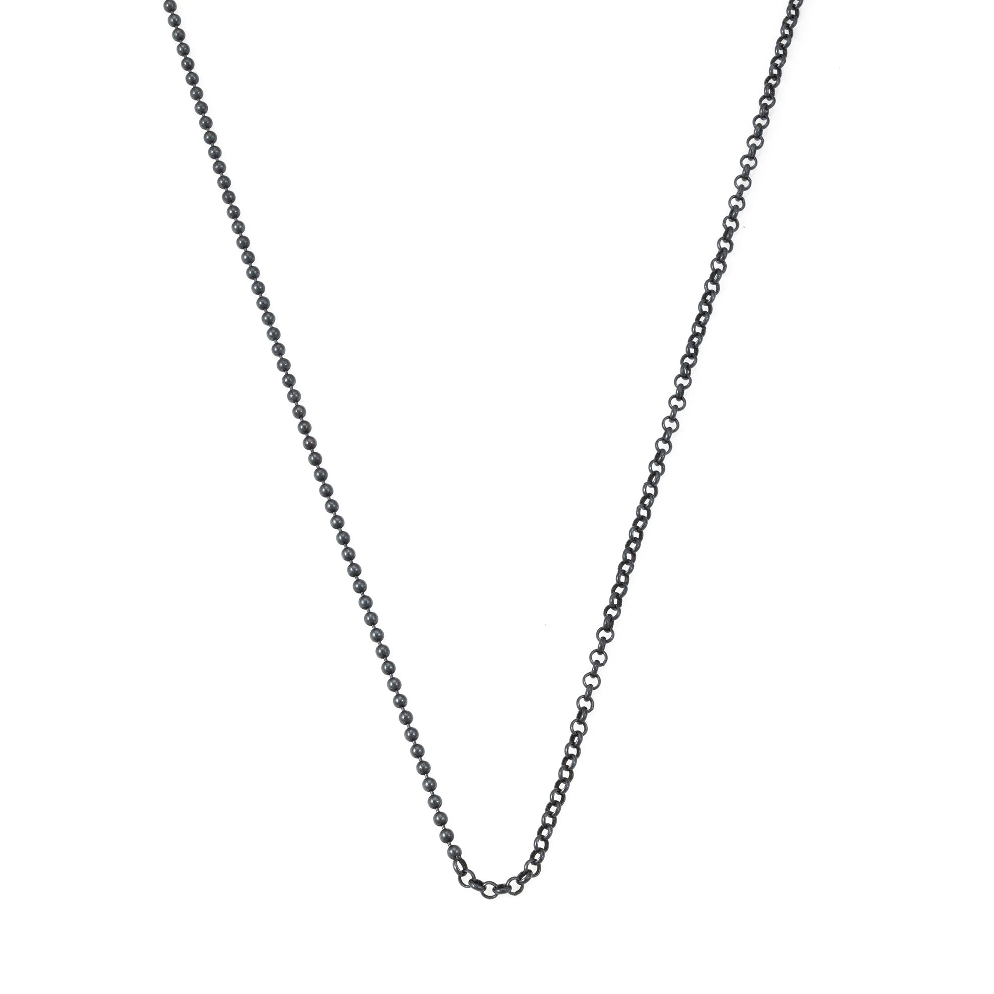 Ball Rolo Necklace in Oxide