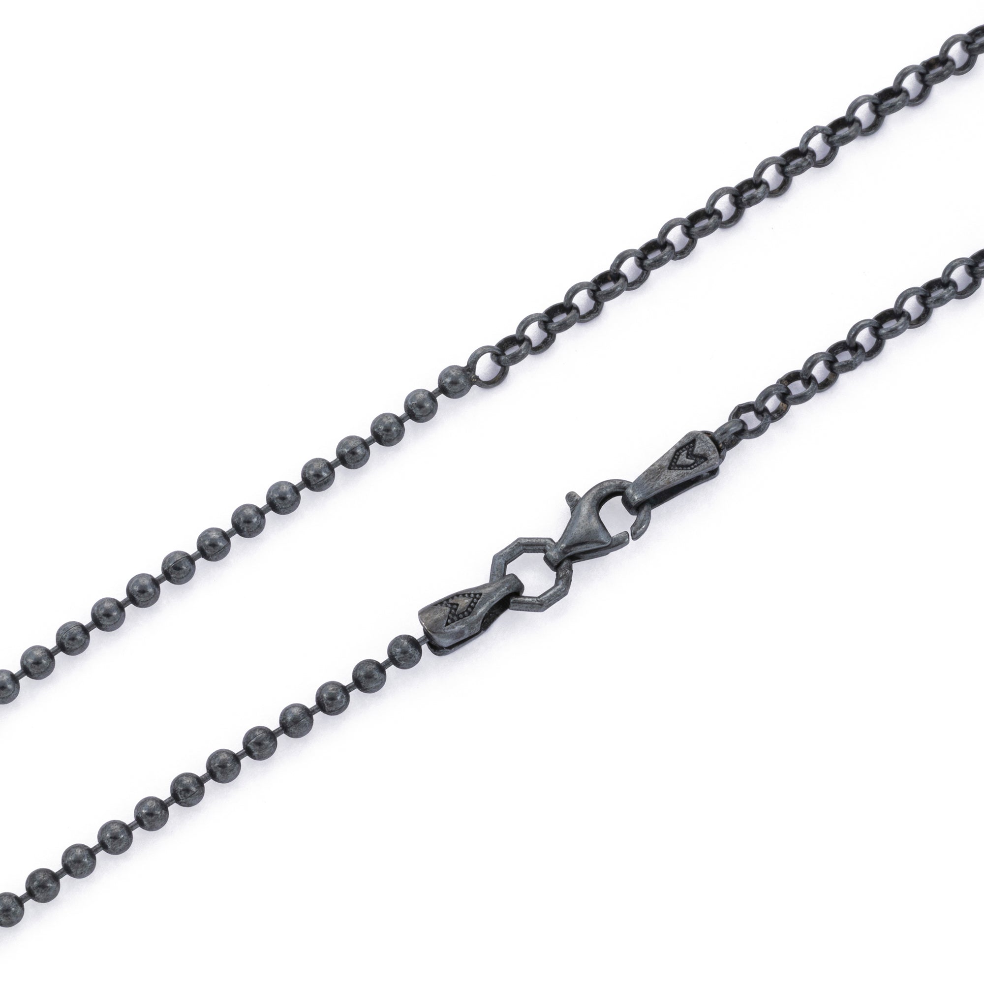 Ball Rolo Necklace in Oxide