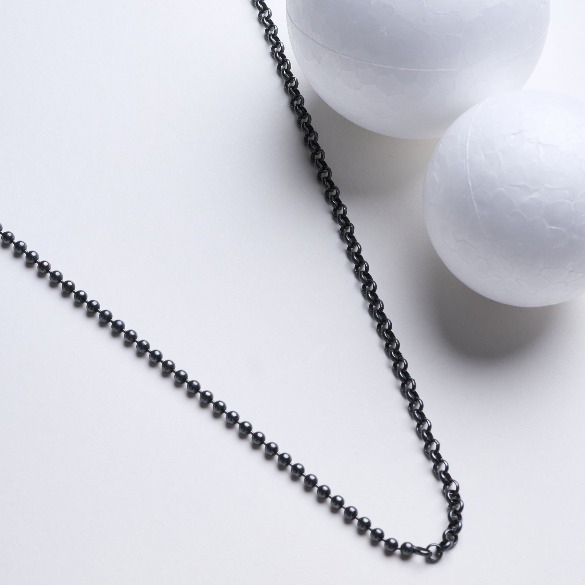 Ball Rolo Necklace in Oxide