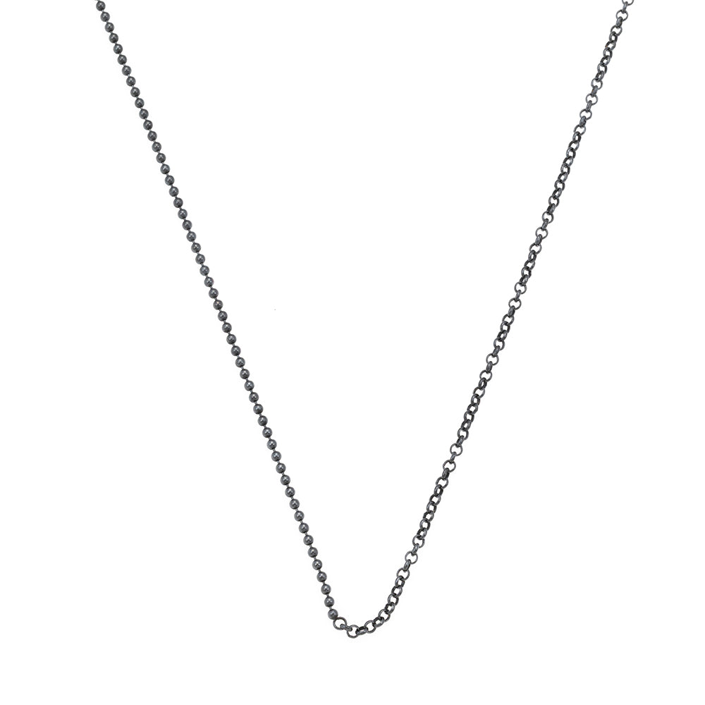 Ball Rolo Necklace in Oxide