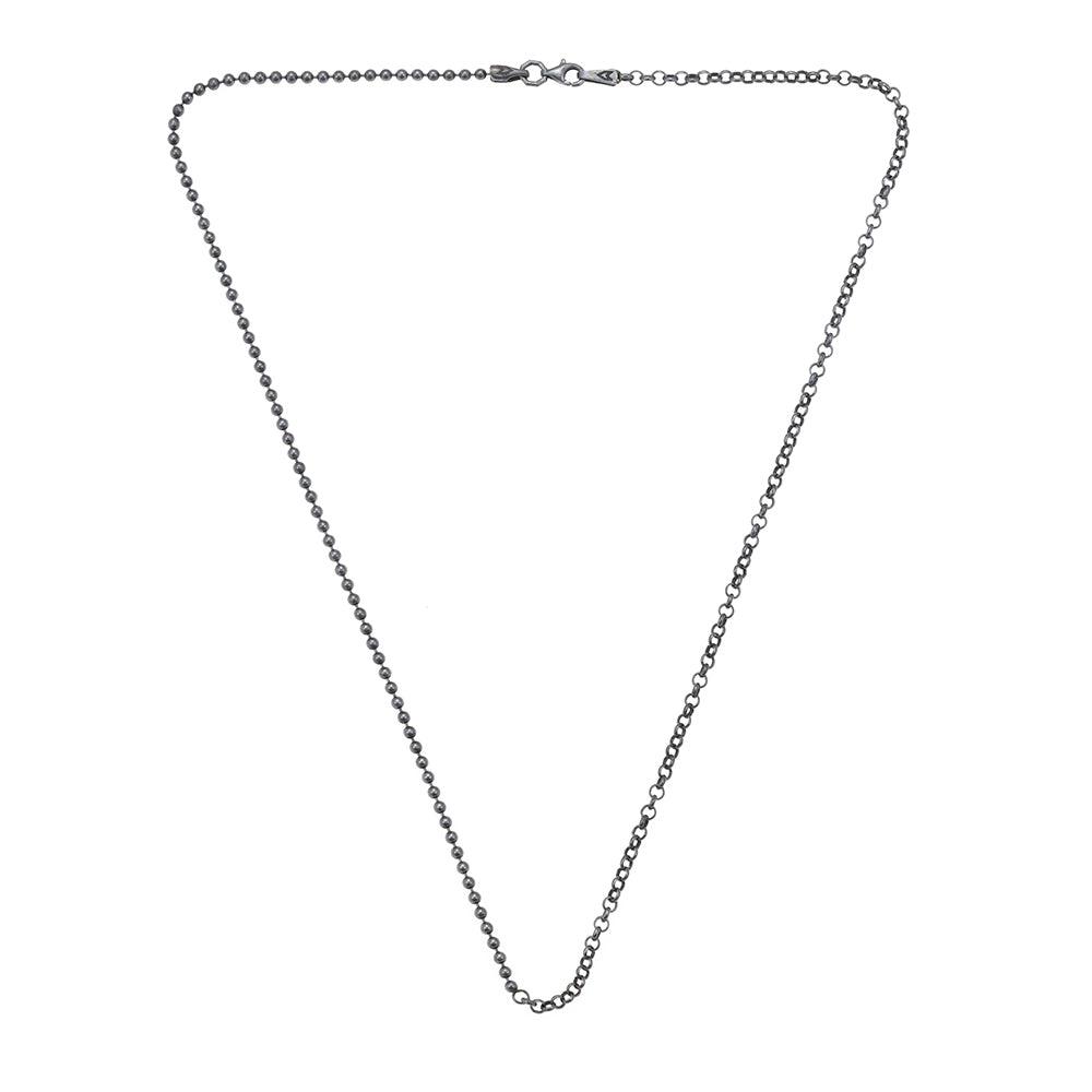 Ball Rolo Necklace in Oxide