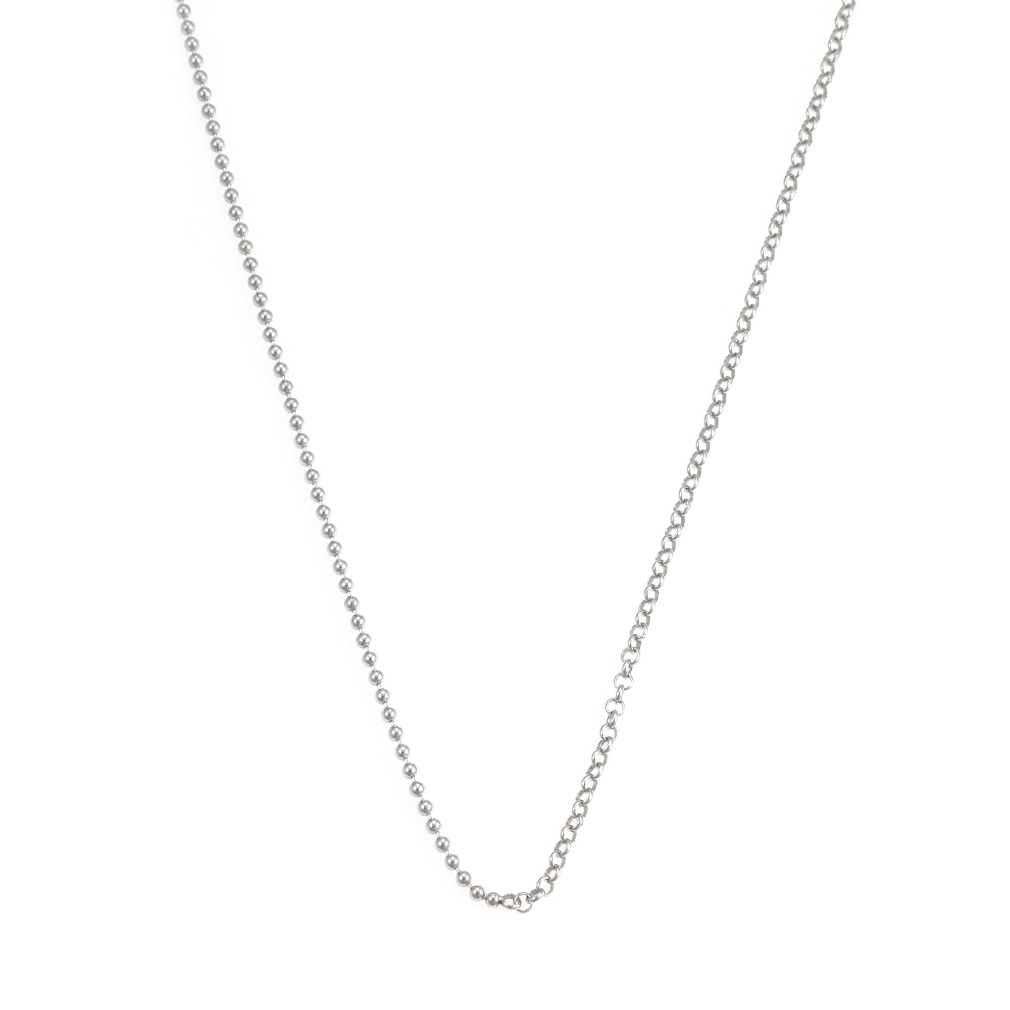 Ball Rolo Necklace in Silver