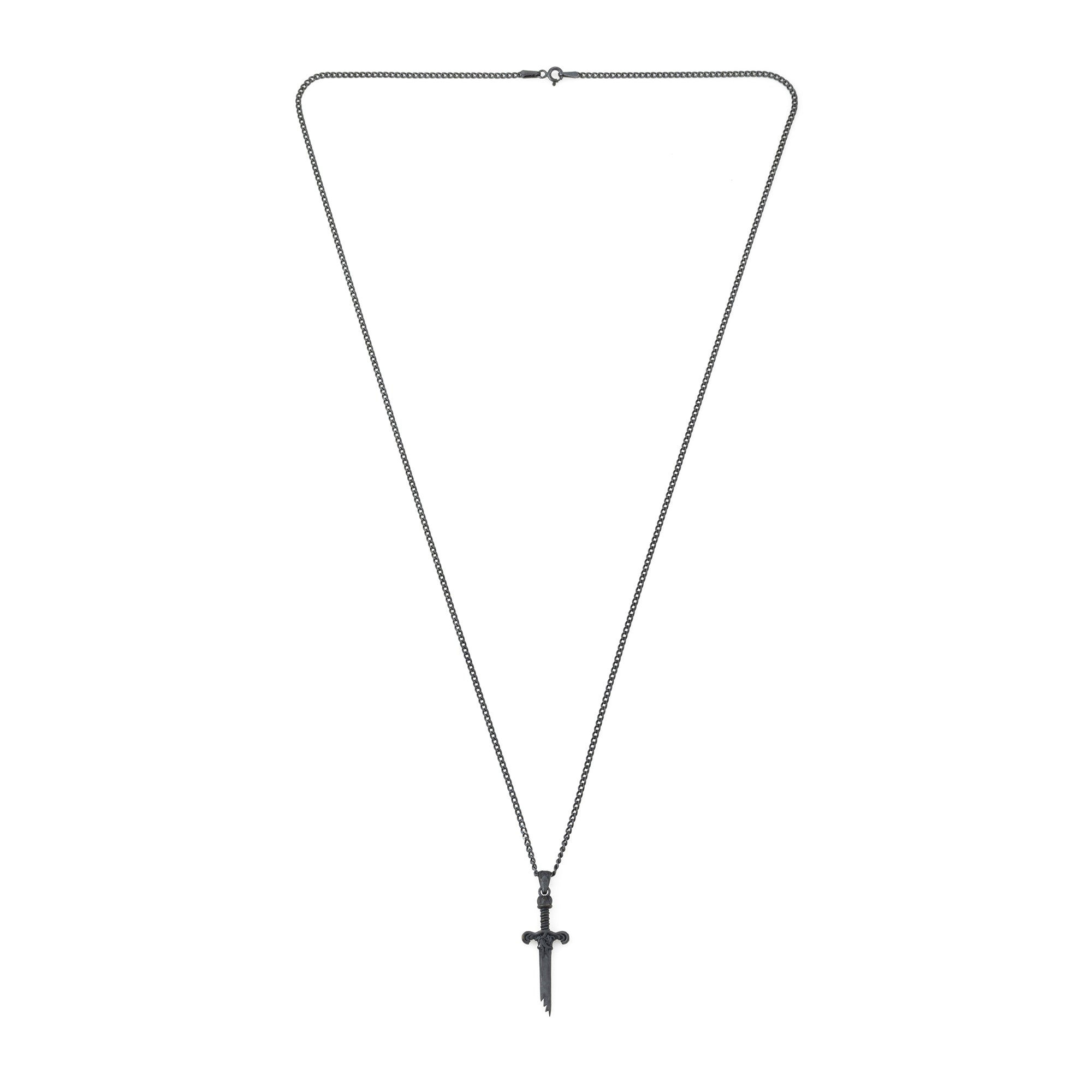 Broken Sword Necklace in Oxide