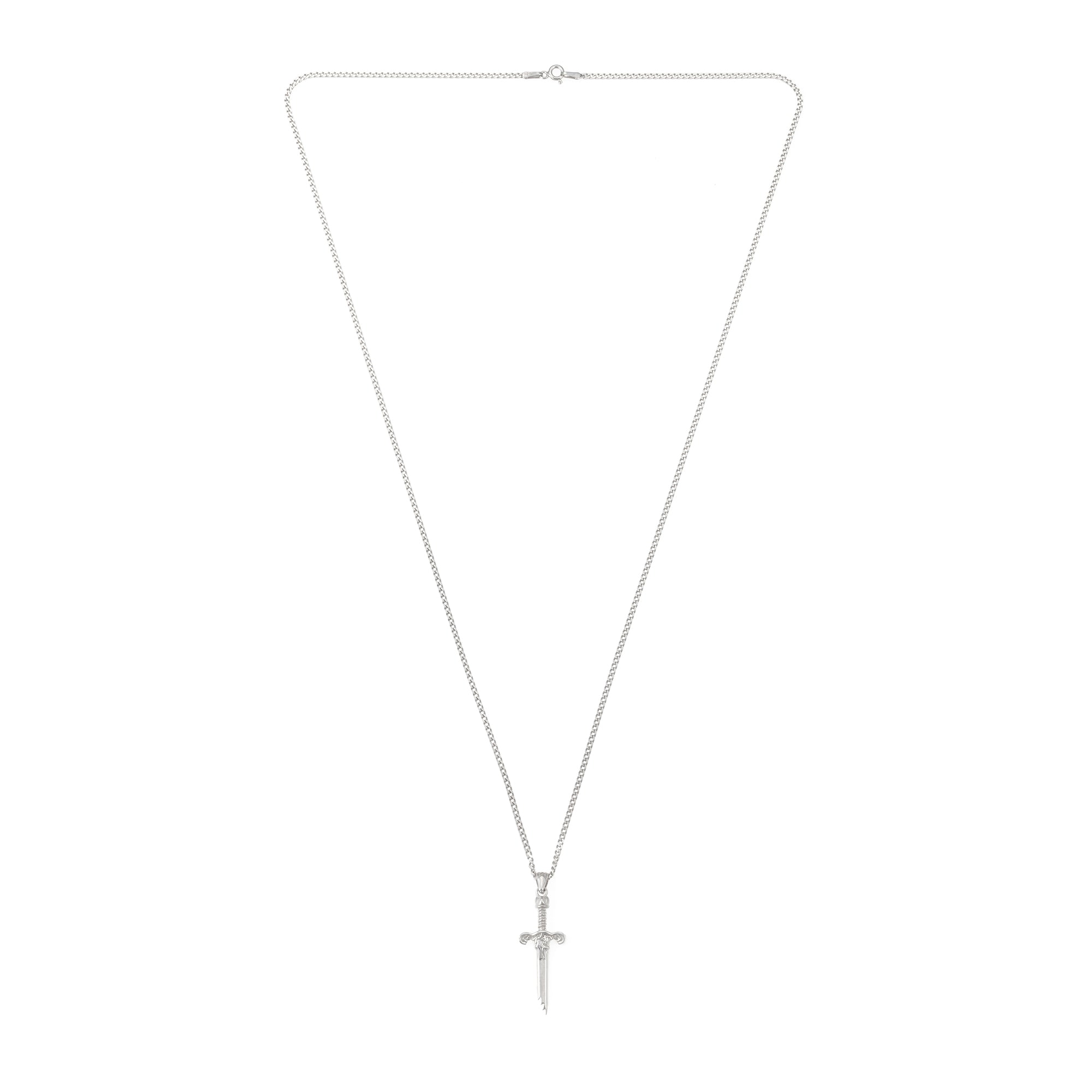 Broken Sword Necklace in Silver