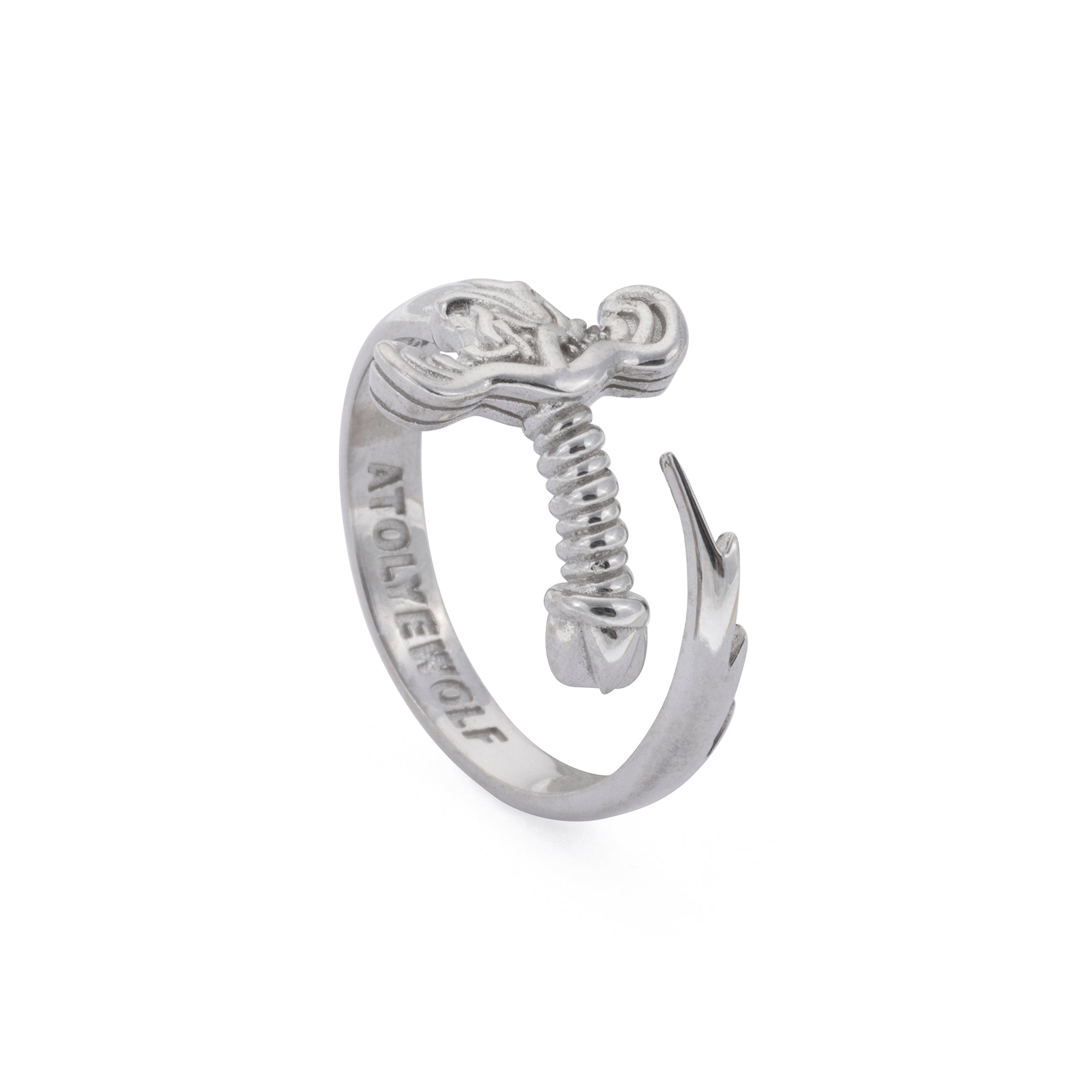 Broken Sword Ring in Silver