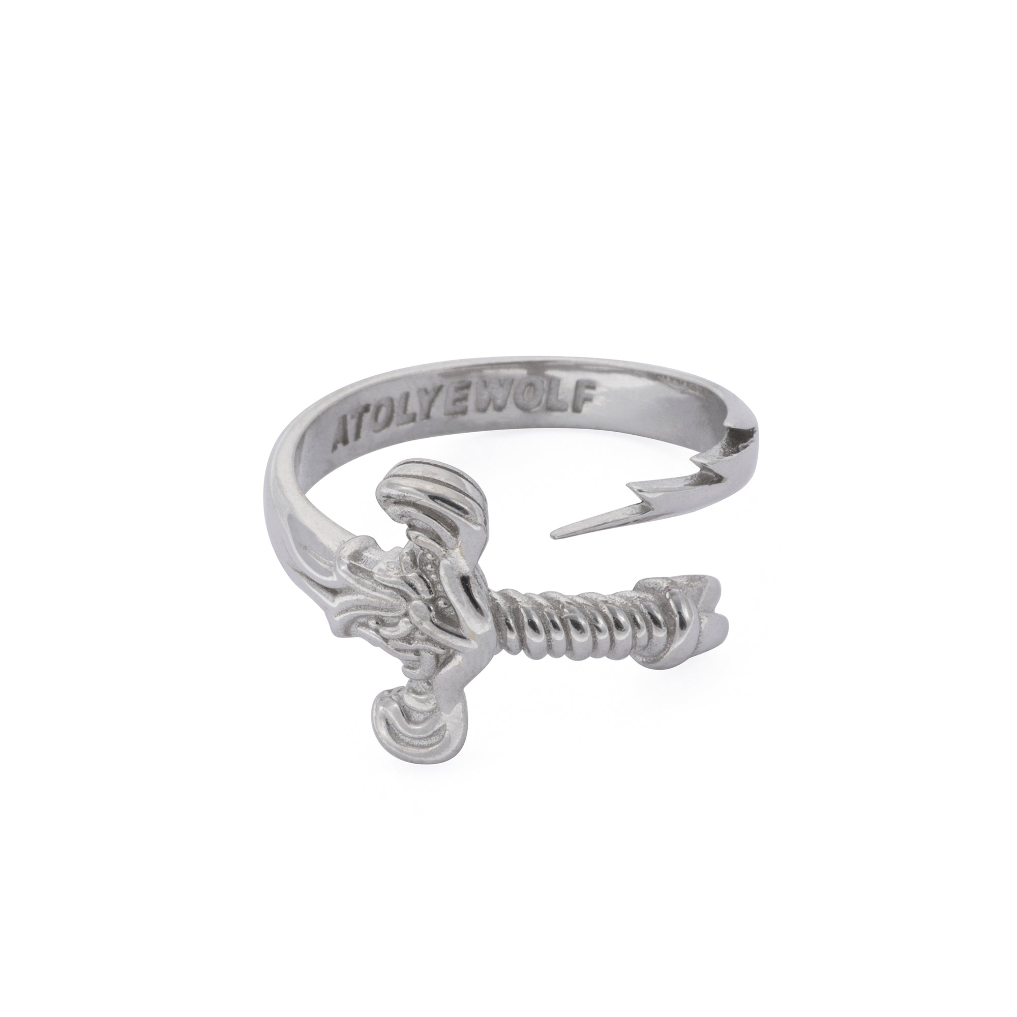 Broken Sword Ring in Silver