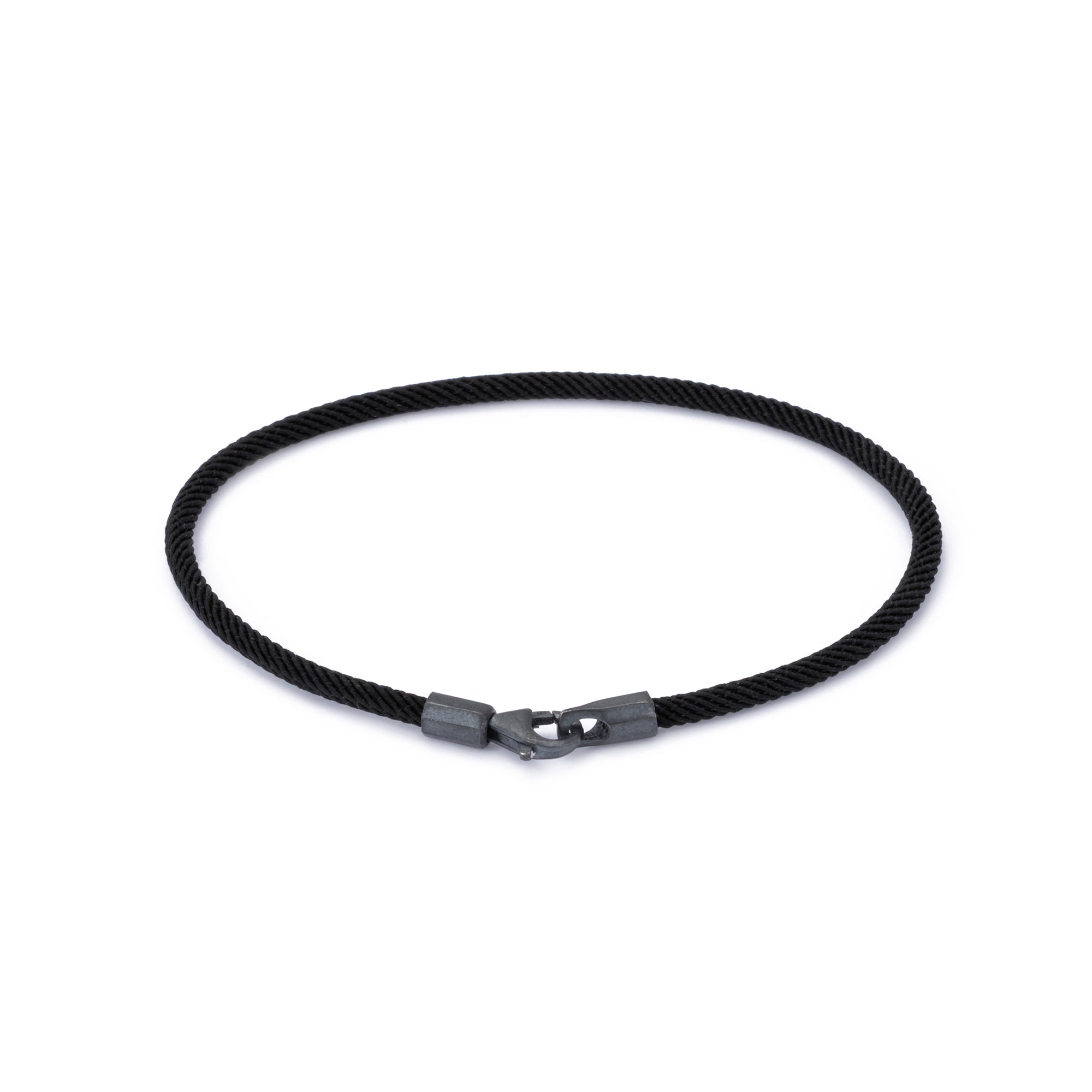 Black Woven Bracelet in Oxide