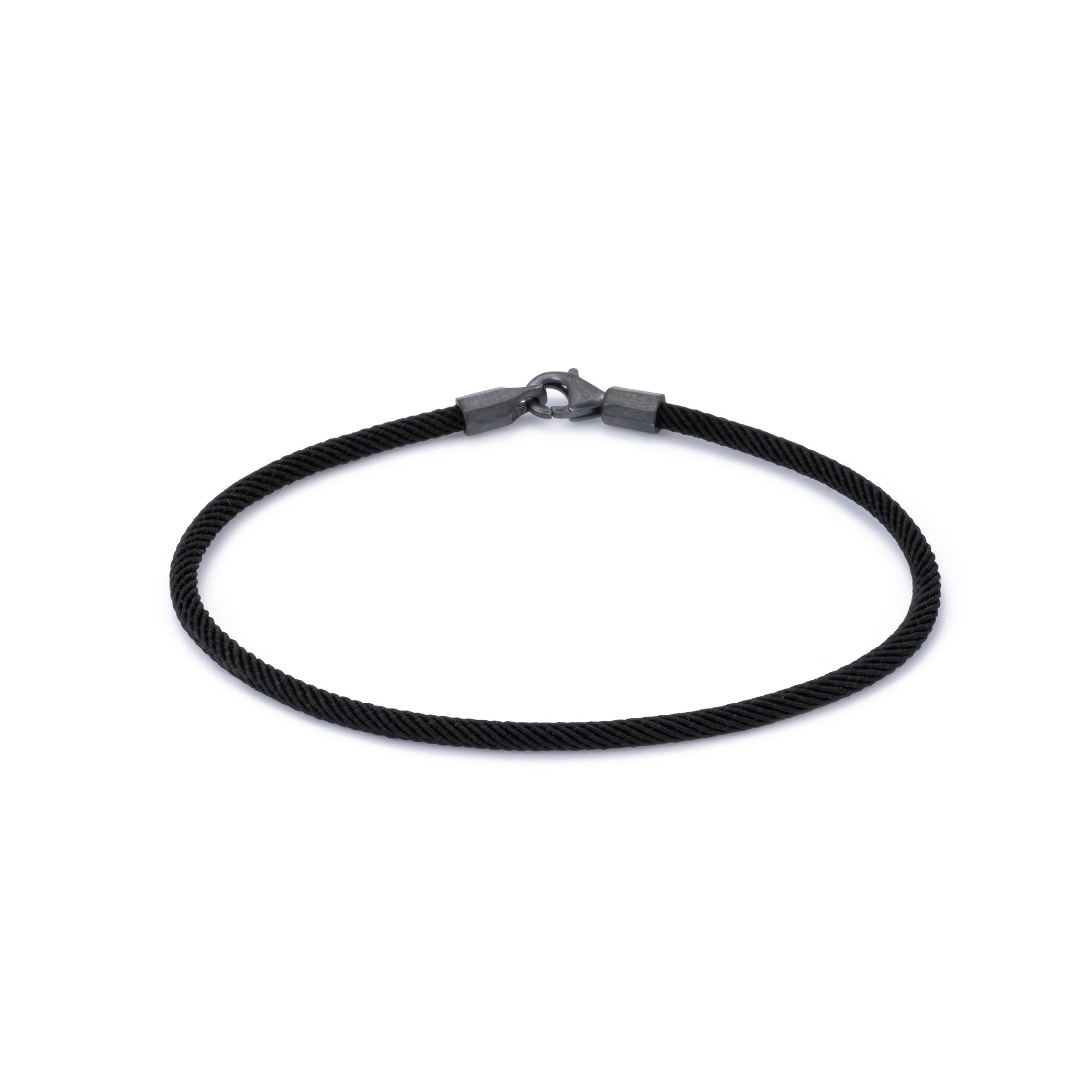 Black Woven Bracelet in Oxide