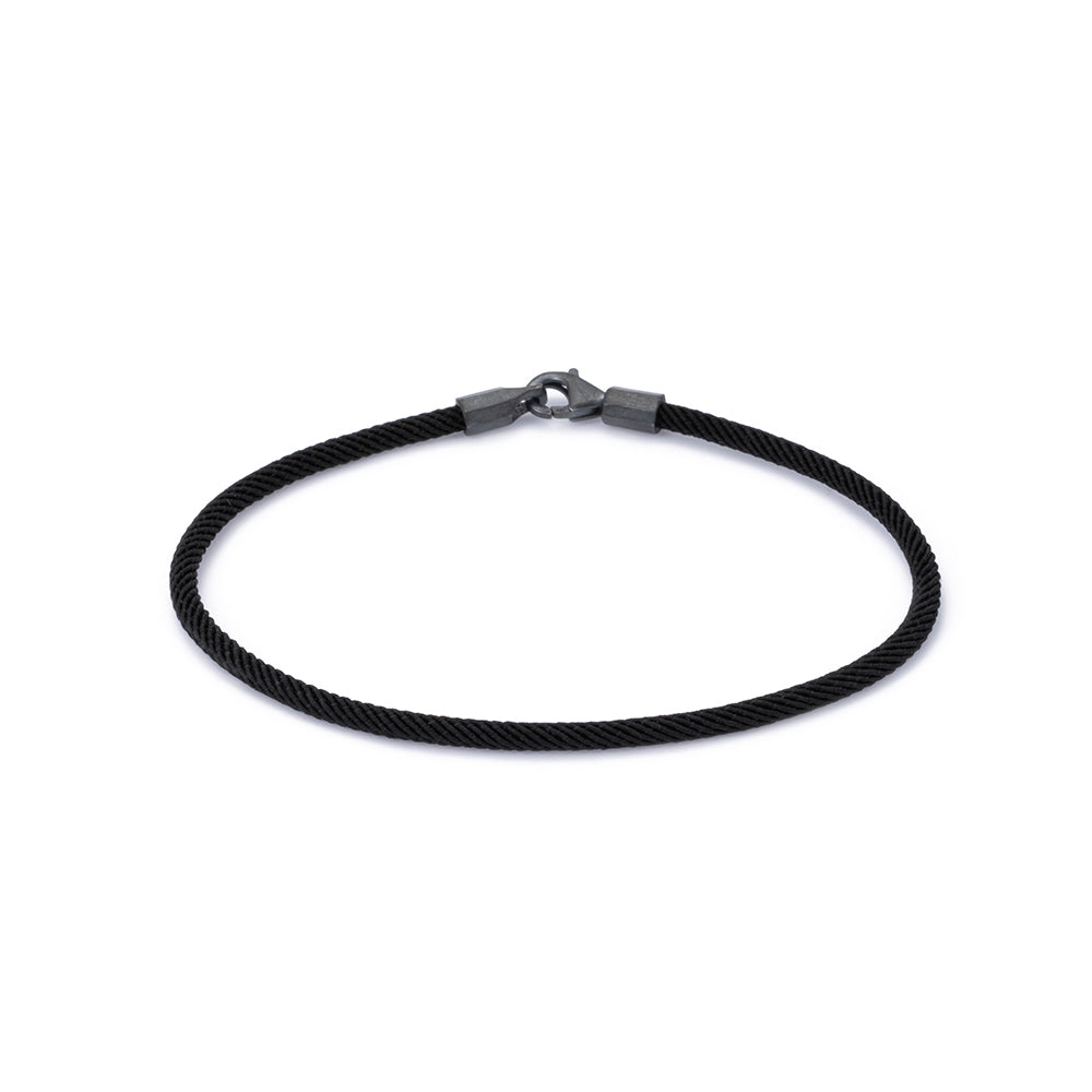 Black Woven Bracelet in Oxide