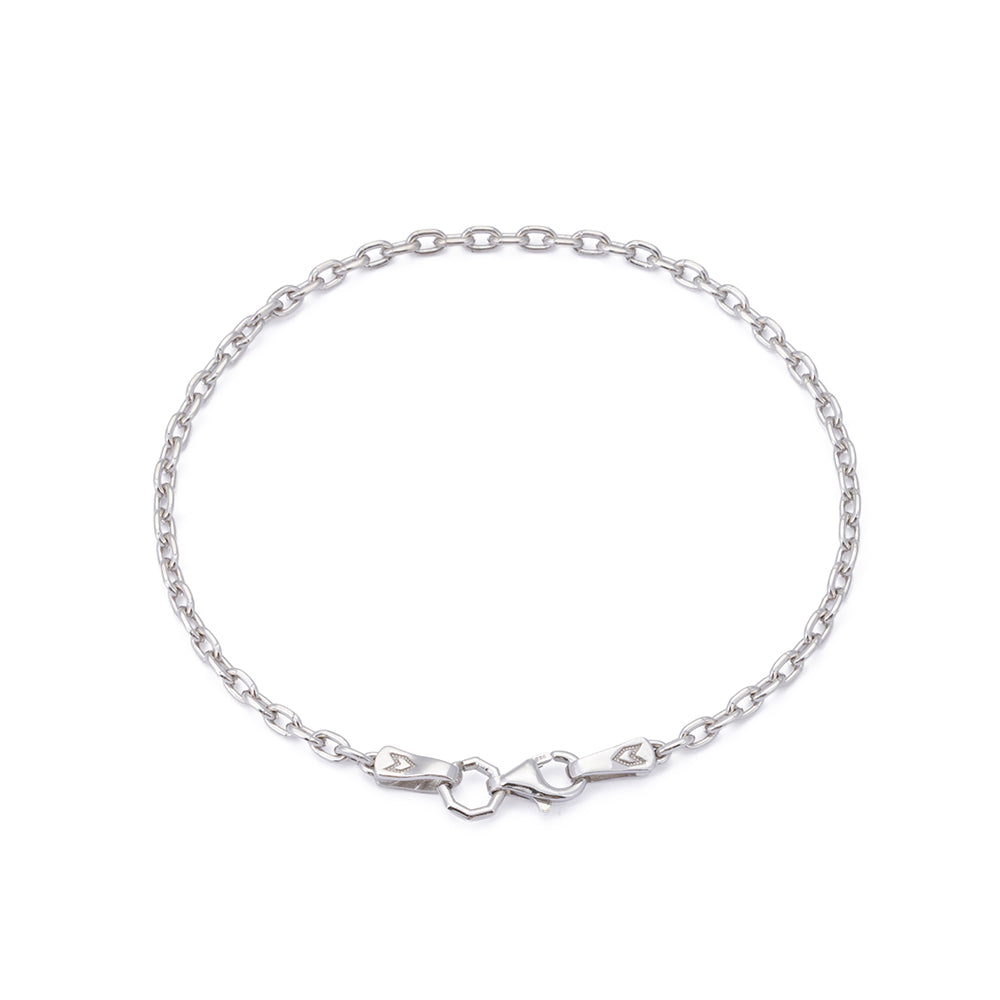 Cable Bracelet in Silver