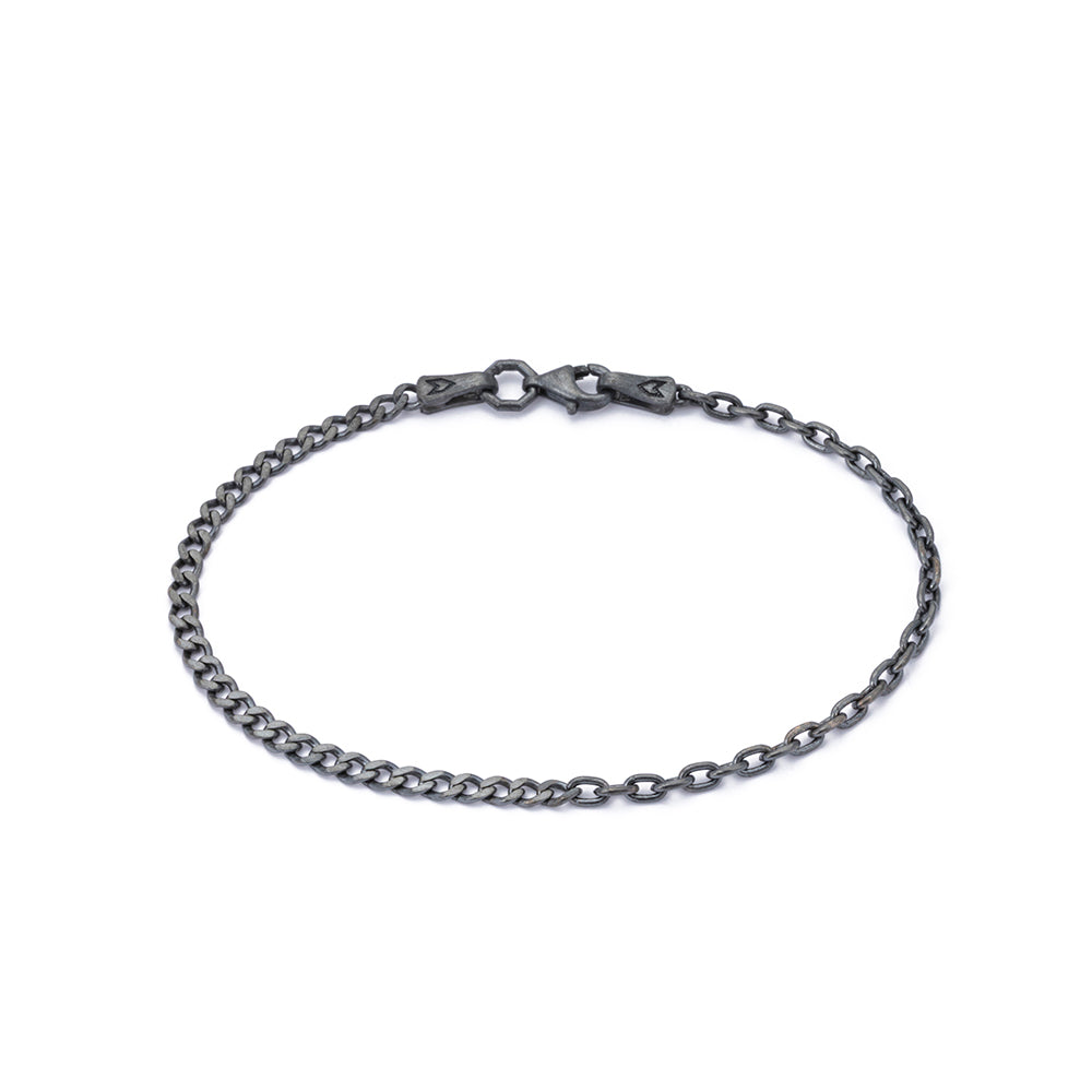 Cable Curb Bracelet in Oxide