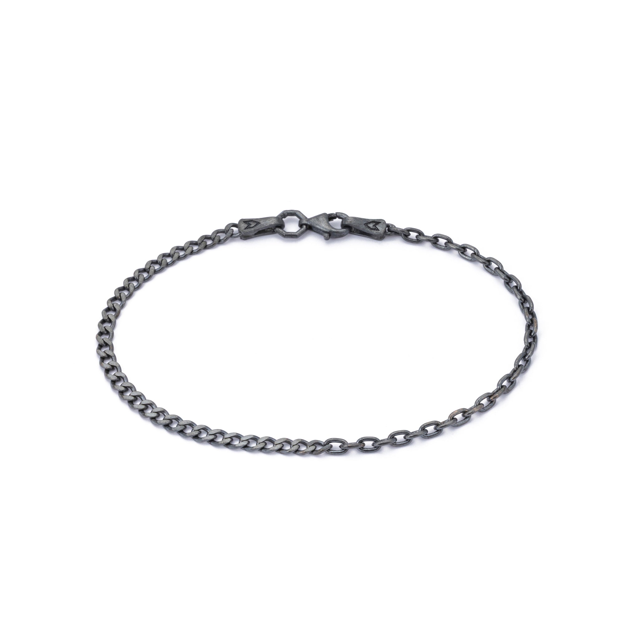 Cable Curb Bracelet in Oxide