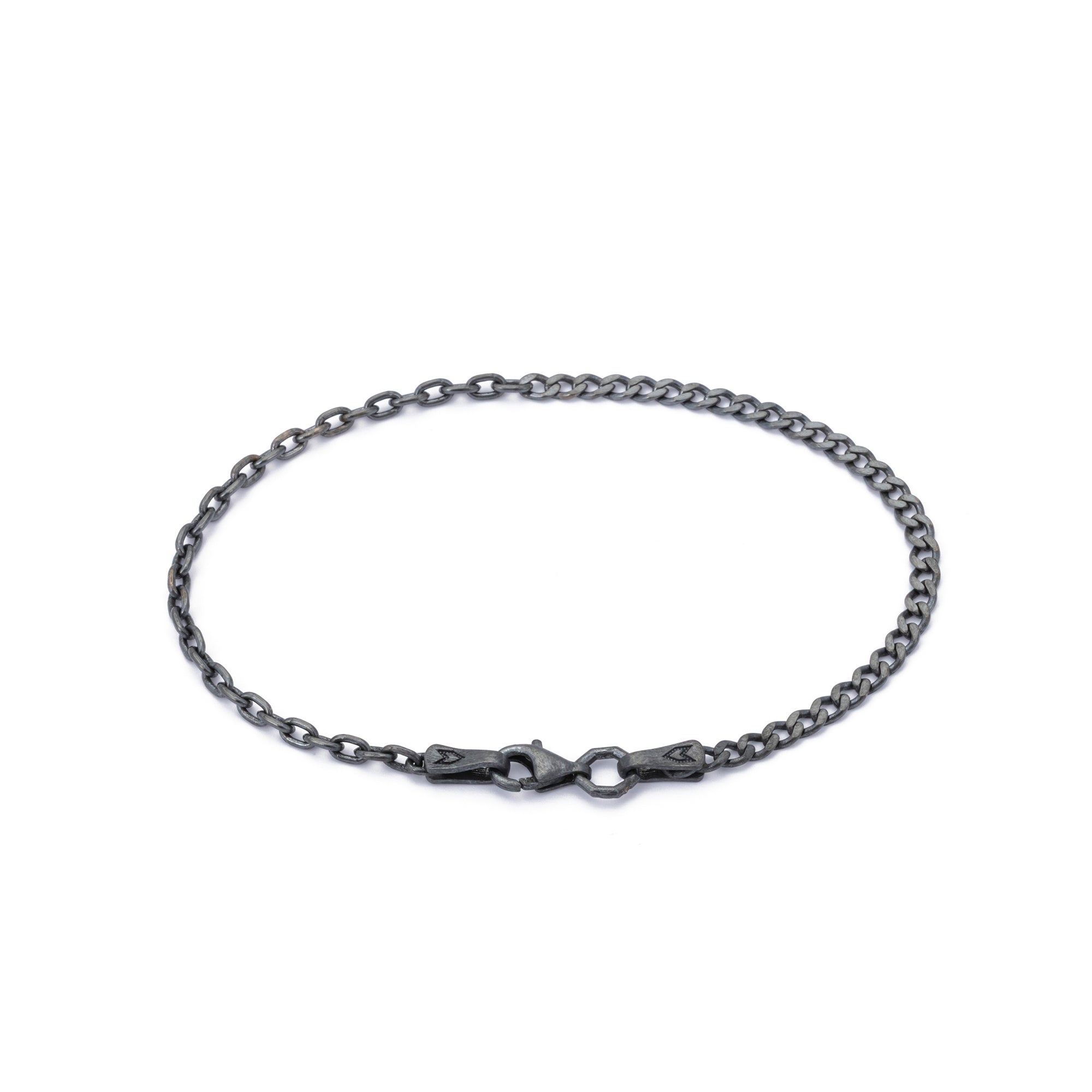 Cable Curb Bracelet in Oxide