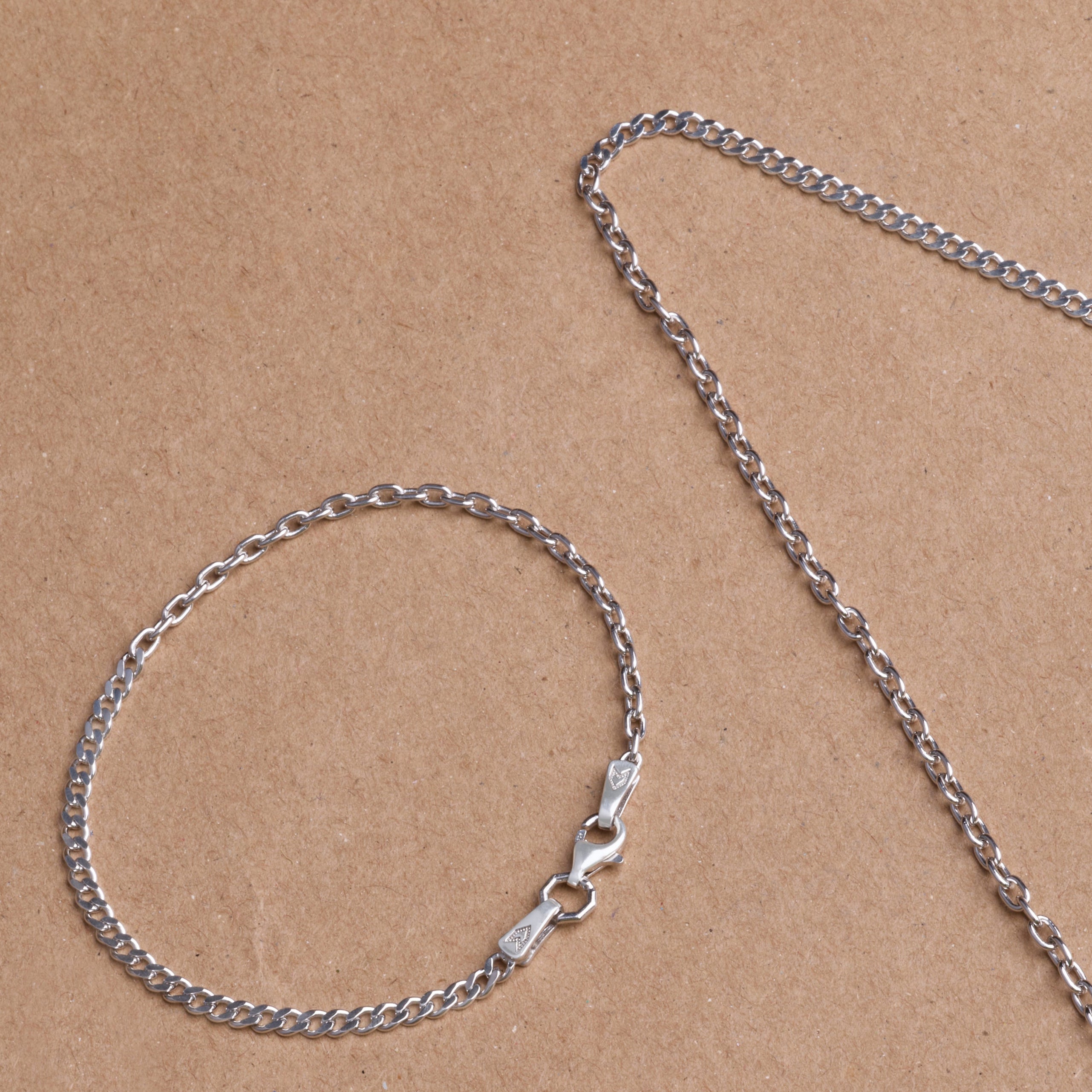 Cable Curb Bracelet in Silver