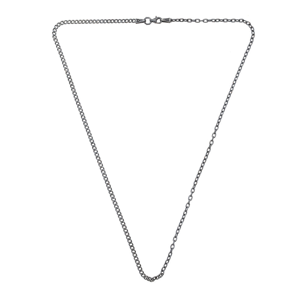 Cable Curb Necklace in Oxide